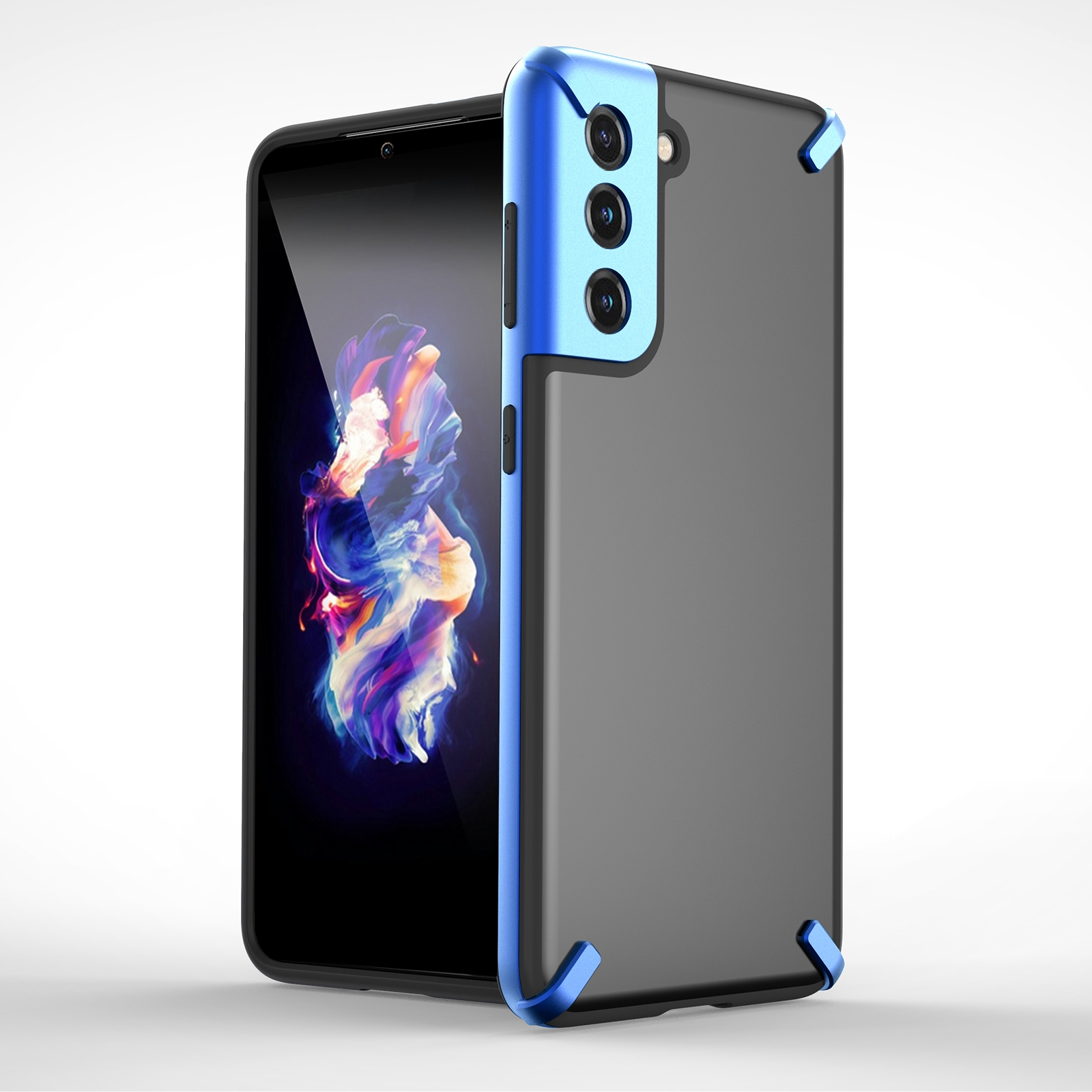 For Samsung Galaxy S21+ 5G GKK X-Four PC+TPU Silicone Shockproof Protective Case(Blue) For Samsung Galaxy S21+ 5G GKK X-Four PC+TPU Silicone Shockproof Protective Case(Blue)