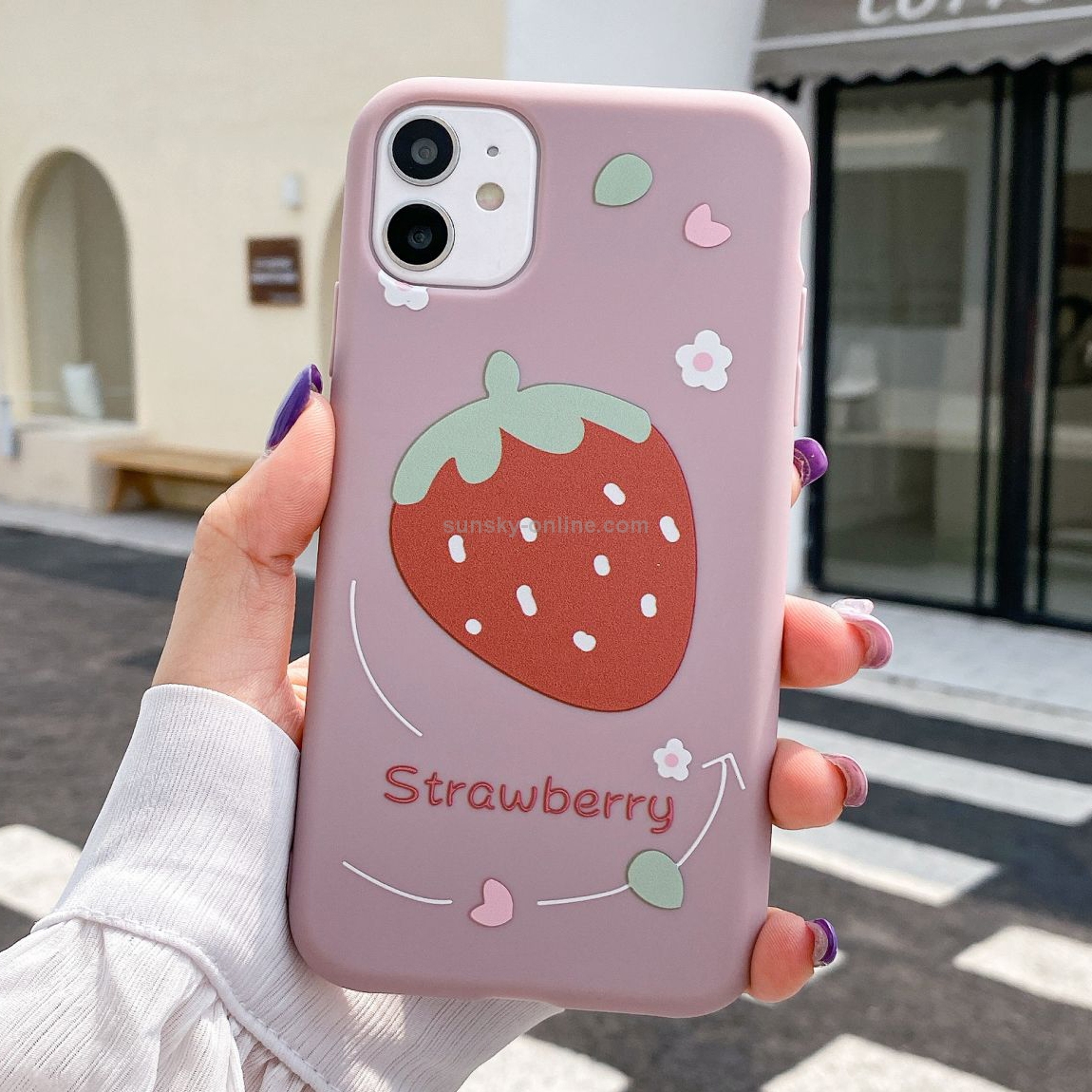 For iPhone 12 mini TPU Pattern Protective Case (Strawberry) For iPhone 12 mini TPU Pattern Protective Case (Strawberry)