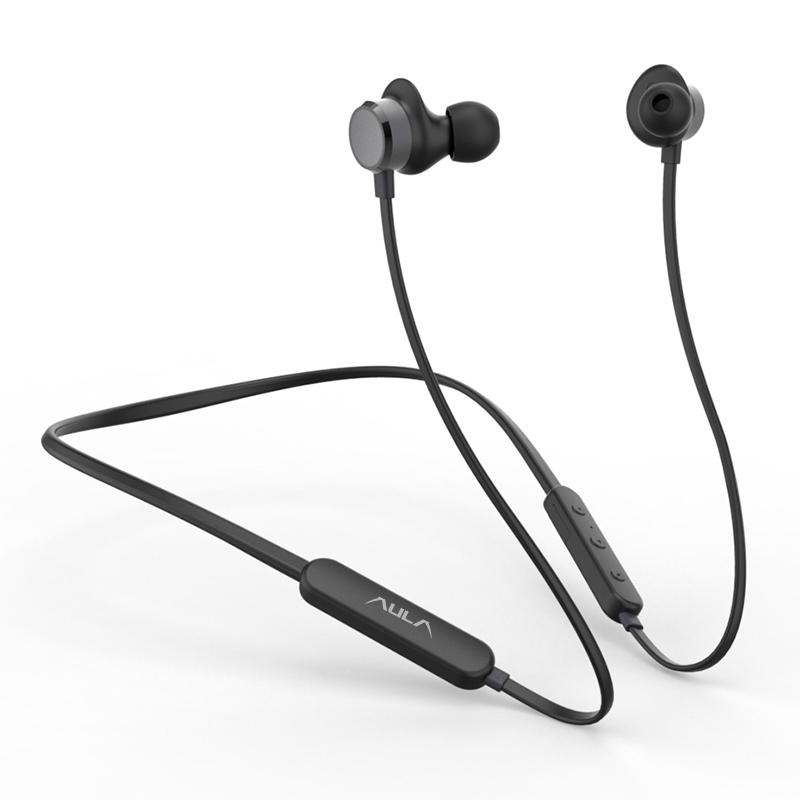 AULA F01 Bluetooth 5.0 Intelligent Noise Reduction Magnetic Neck-mounted Bluetooth Earphone(Black) AULA F01 Bluetooth 5.0 Intelligent Noise Reduction Magnetic Neck-mounted Bluetooth Earphone(Black)