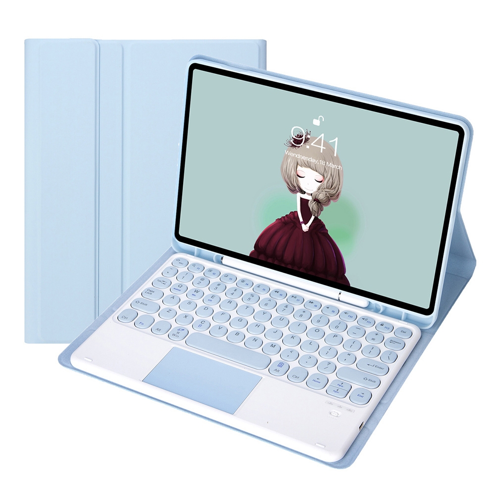 YT102B-A Detachable Candy Color Skin Feel Texture Round Keycap Bluetooth Keyboard Leather Case with Touch Control For iPad 10.2 2020 & 2019 / Air 2019 / Pro 10.5 inch(White Ice) YT102B-A Detachable Candy Color Skin Feel Texture Round Keycap Bluetooth Keyboard Leather Case with Touch Control For iPad 10.2 2020 & 2019 / Air 2019 / Pro 10.5 inch(White Ice)