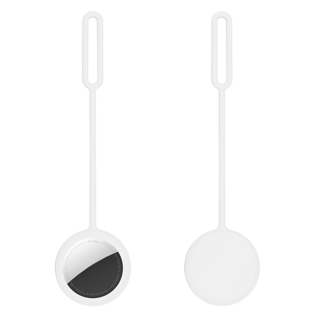 String Silica Gel Anti-scratch Shockproof Protective Cover For AirTag(White) String Silica Gel Anti-scratch Shockproof Protective Cover For AirTag(White)