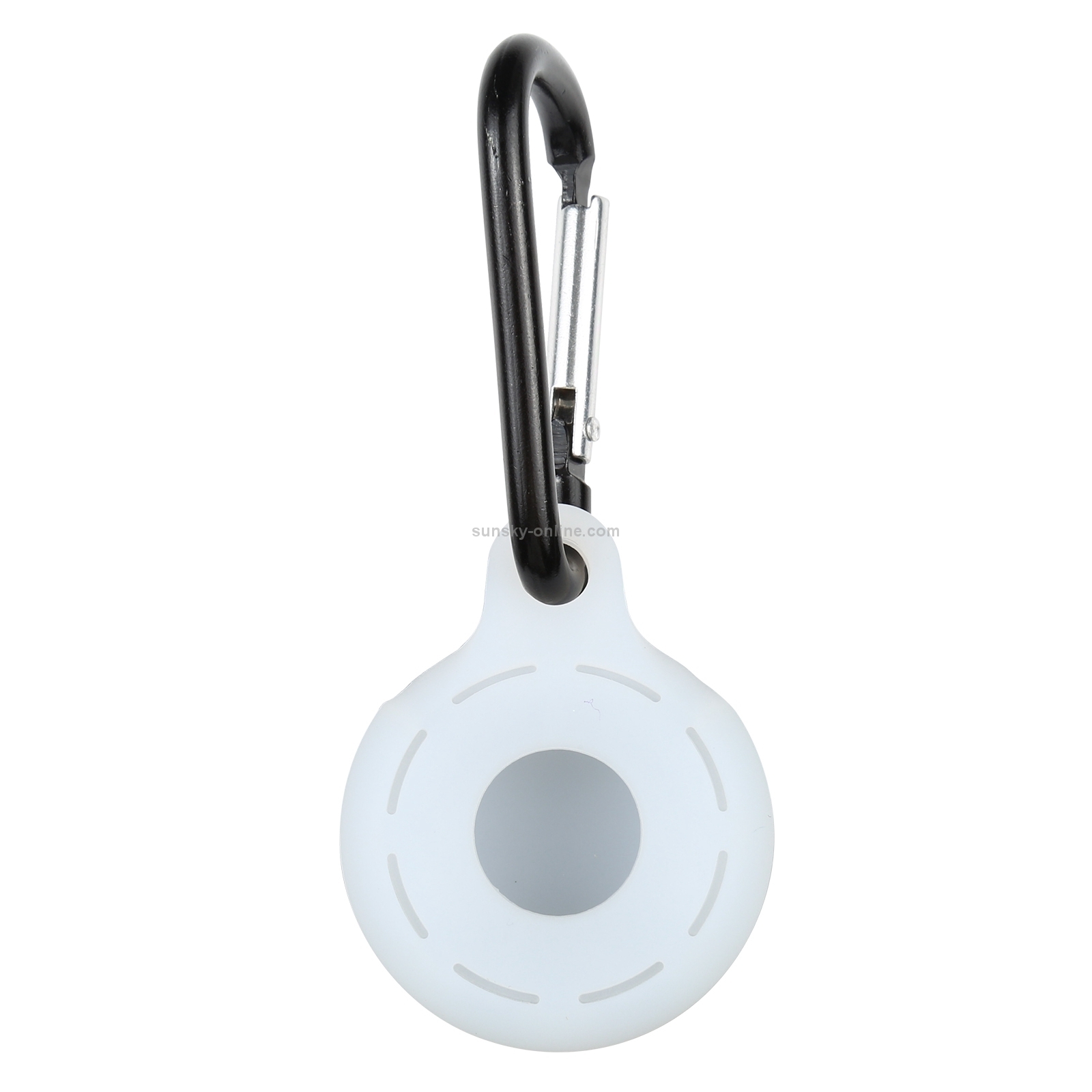 Silica Gel Hollow Out Anti-scratch Shockproof Protective Cover Soft Case with Keychain Ring Loop For AirTag(White) Silica Gel Hollow Out Anti-scratch Shockproof Protective Cover Soft Case with Keychain Ring Loop For AirTag(White)