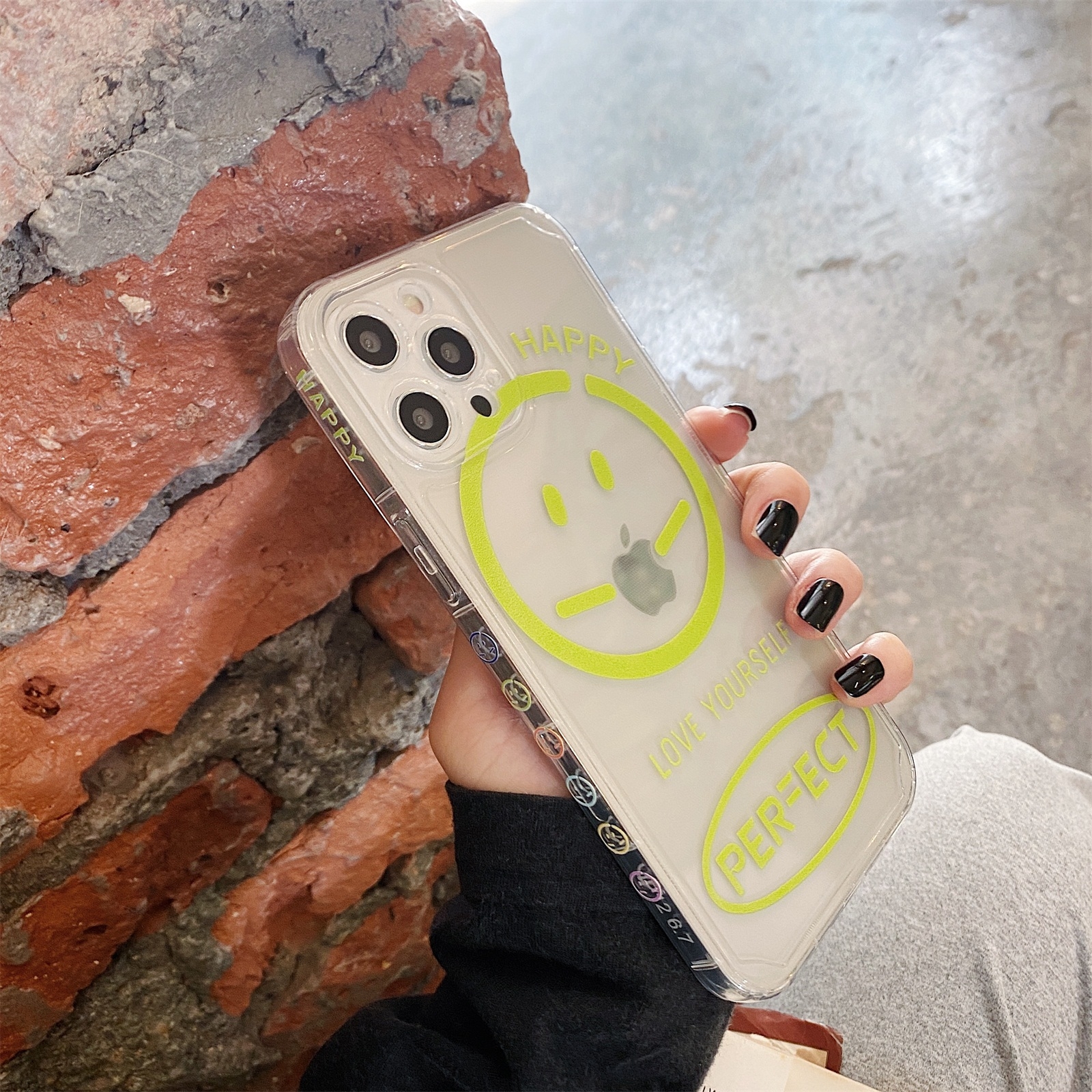 For iPhone 12 Pro Max Shockproof Side Painting Expression Pattern Transparent TPU Protective Case(Angry) For iPhone 12 Pro Max Shockproof Side Painting Expression Pattern Transparent TPU Protective Case(Angry)
