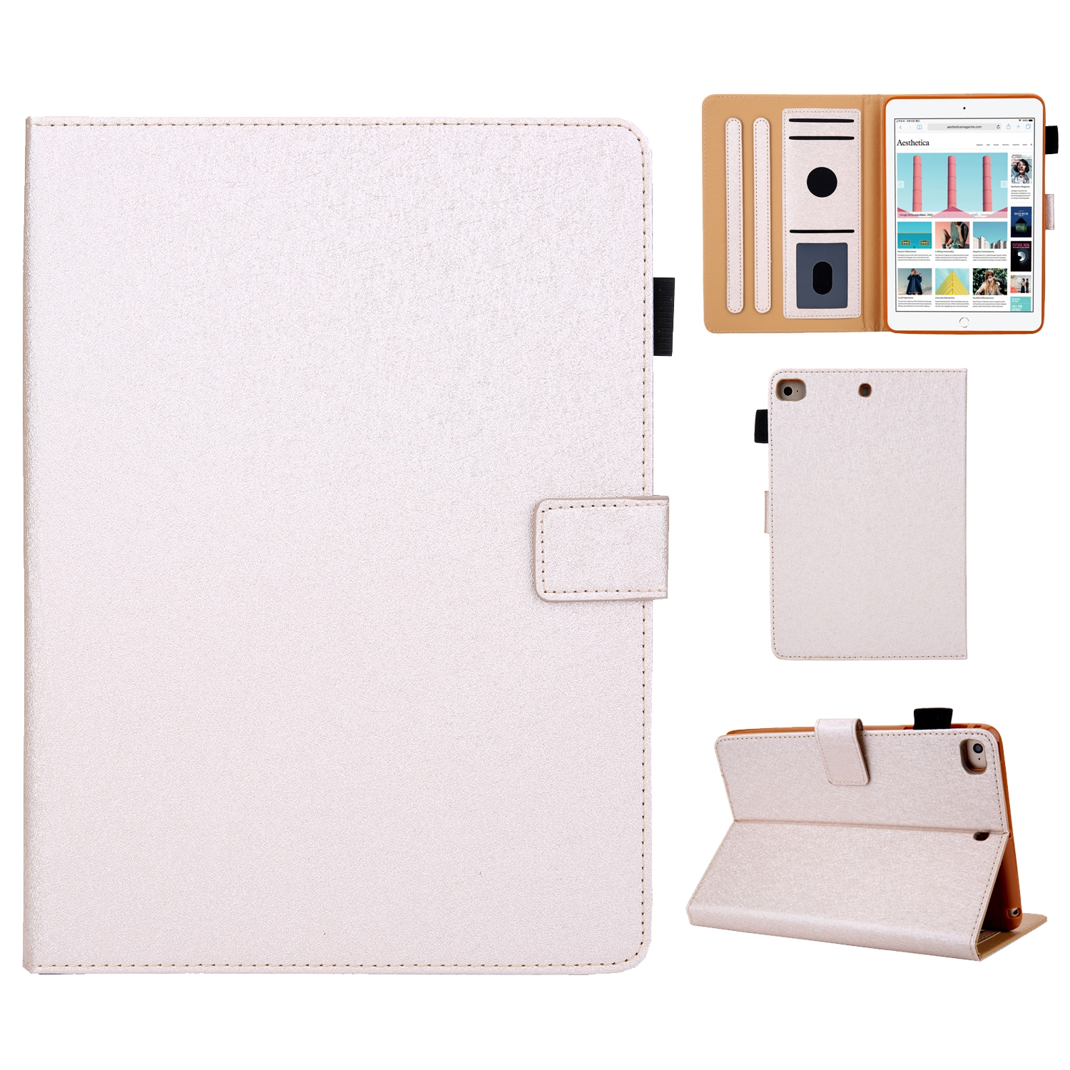 Hair Silky Texture Solid Color Horizontal Flip Leather Case with Holder & Card Slots & Photo Frame & Anti-Skid Strip For iPad Mini 5 / 4 / 3 / 2 / 1(Gold) Hair Silky Texture Solid Color Horizontal Flip Leather Case with Holder & Card Slots & Photo Frame & Anti-Skid Strip For iPad Mini 5 / 4 / 3 / 2 / 1(Gold)