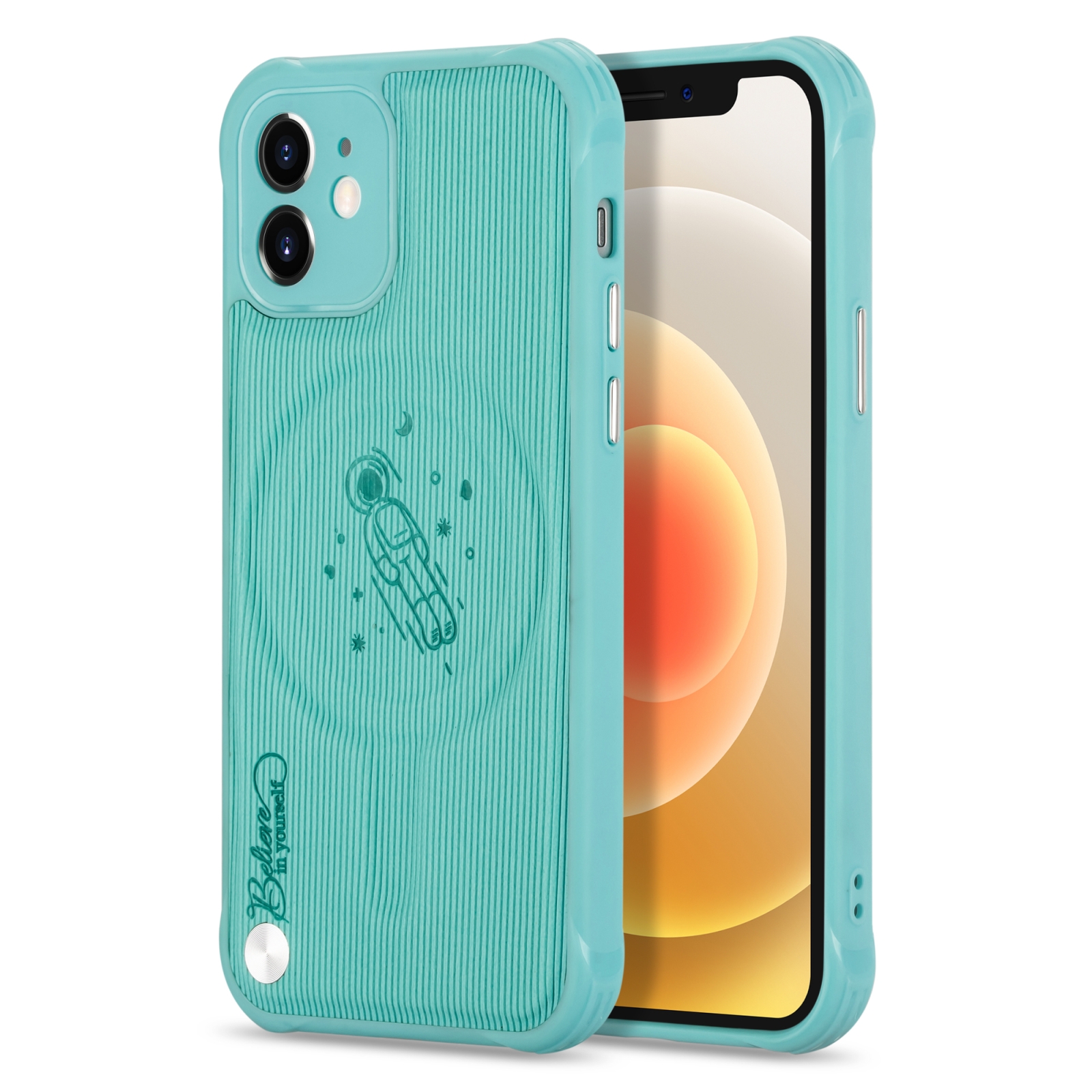 For iPhone 11 Astronaut Pattern Electroplating Push Button Shockproof TPU Magsafe Case (Lake Green) For iPhone 11 Astronaut Pattern Electroplating Push Button Shockproof TPU Magsafe Case (Lake Green)