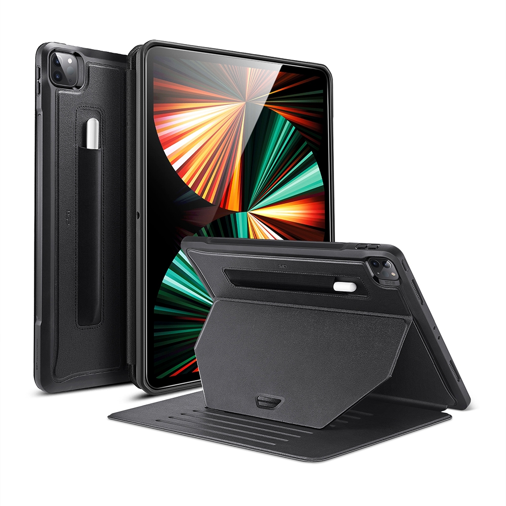 For iPad Pro 12.9 2022 / 2021 ESR Sentry Stand Series PC + PU Magnetic Horizontal Flip Leather Tablet Case with Holder & Pen Slot(Black) For iPad Pro 12.9 2022 / 2021 ESR Sentry Stand Series PC + PU Magnetic Horizontal Flip Leather Tablet Case with Holder & Pen Slot(Black)