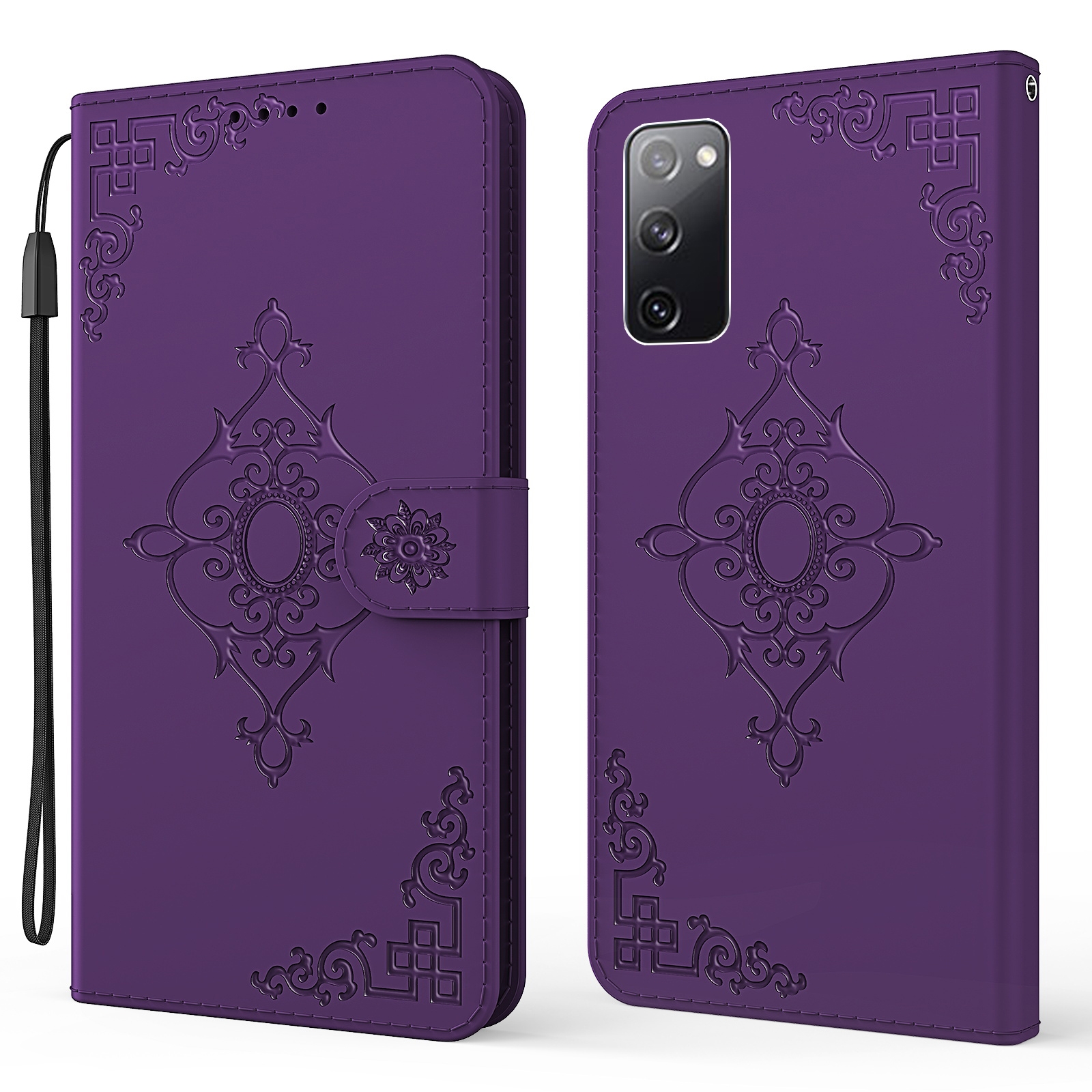 For Samsung Galaxy S20 FE Embossed Fortune Flower Pattern Horizontal Flip Leather Case with Holder & Card Slot & Wallet & Lanyard(Purple) For Samsung Galaxy S20 FE Embossed Fortune Flower Pattern Horizontal Flip Leather Case with Holder & Card Slot & Wallet & Lanyard(Purple)