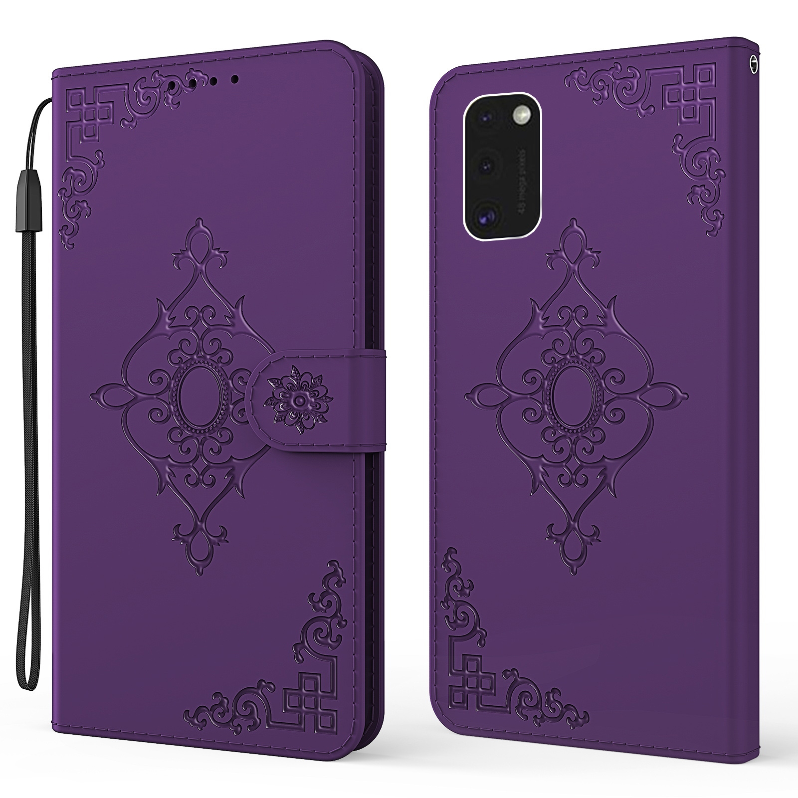 For Samsung Galaxy S21+ 5G Embossed Fortune Flower Pattern Horizontal Flip Leather Case with Holder & Card Slot & Wallet & Lanyard(Purple) For Samsung Galaxy S21+ 5G Embossed Fortune Flower Pattern Horizontal Flip Leather Case with Holder & Card Slot & Wallet & Lanyard(Purple)