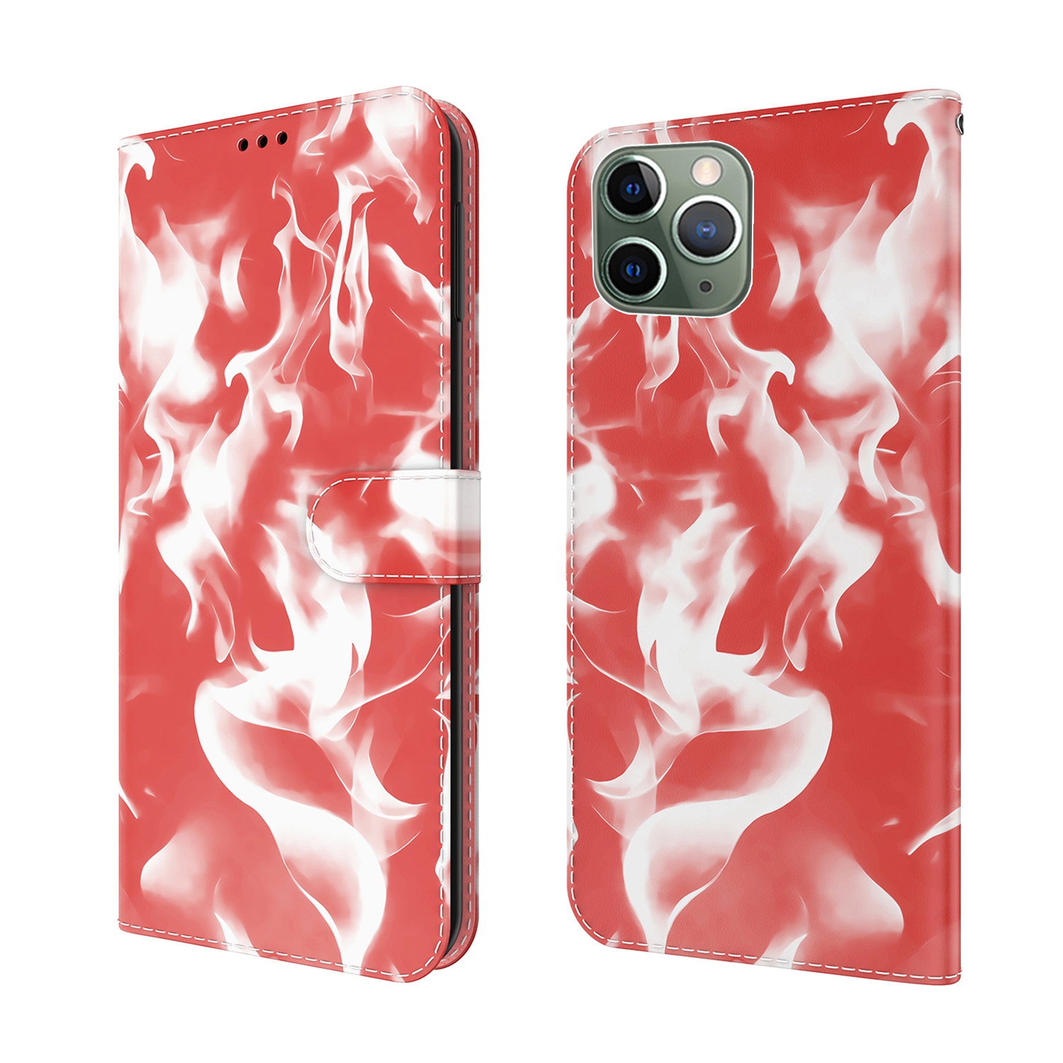 Cloud Fog Pattern Horizontal Flip Leather Case with Holder & Card Slot & Wallet For iPhone 11 Pro(Red) Cloud Fog Pattern Horizontal Flip Leather Case with Holder & Card Slot & Wallet For iPhone 11 Pro(Red)