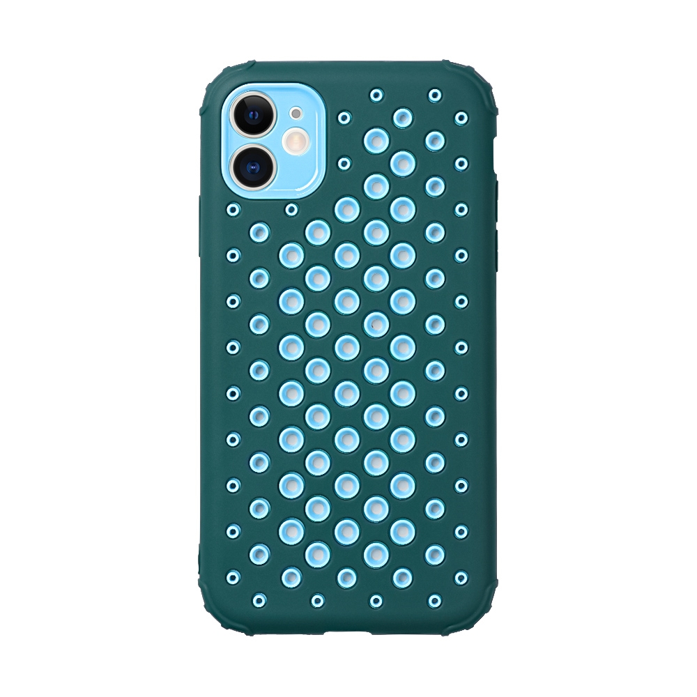 For iPhone 11 Candy Color Mesh Heat Dissipation TPU Protective Case (Dark Green) For iPhone 11 Candy Color Mesh Heat Dissipation TPU Protective Case (Dark Green)