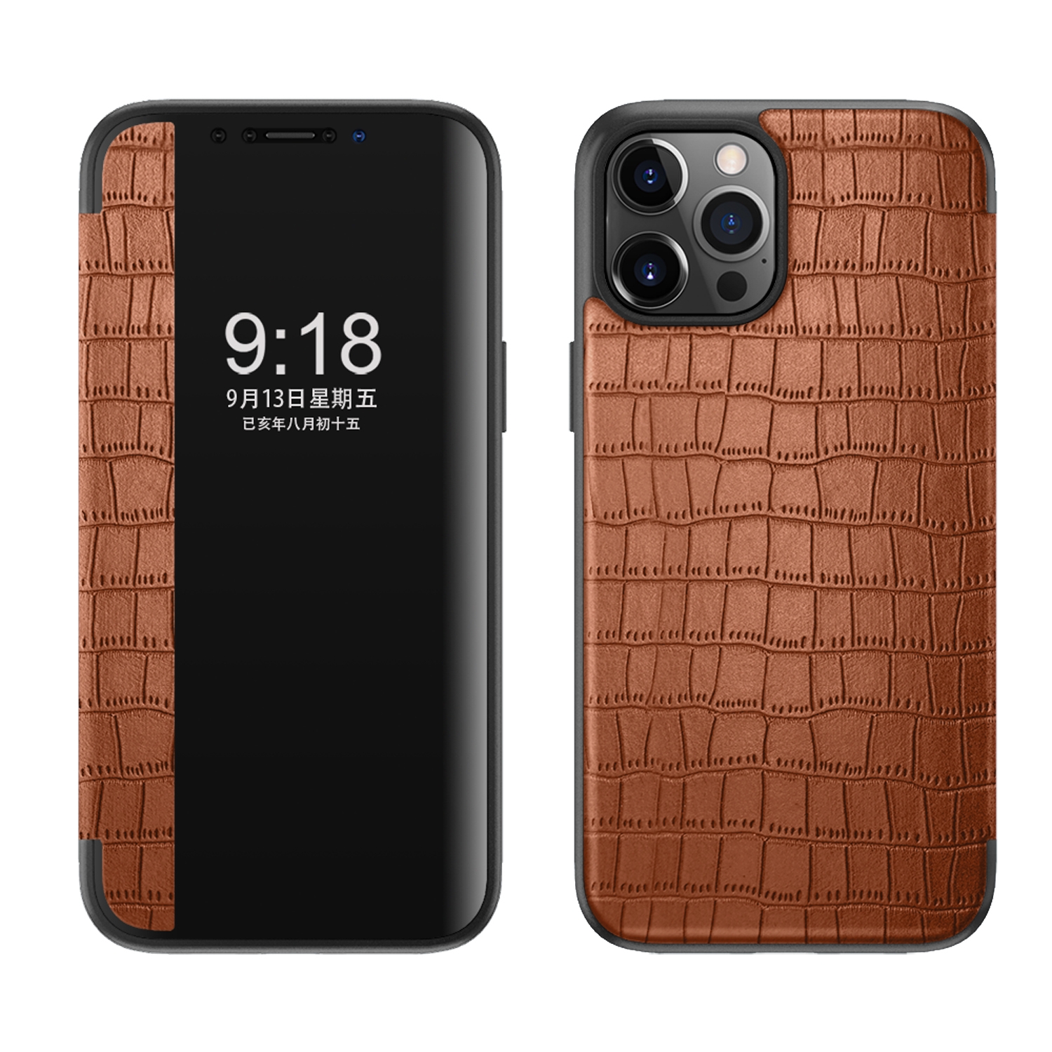 Crocodile Texture Display Window Horizontal Flip Leather Case For iPhone 11 Pro(Brown) Crocodile Texture Display Window Horizontal Flip Leather Case For iPhone 11 Pro(Brown)