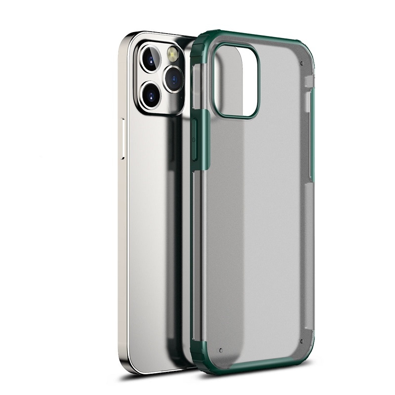 For iPhone 12 Pro Max Shockproof Ultra-thin Frosted TPU + PC Protective Case(Green) For iPhone 12 Pro Max Shockproof Ultra-thin Frosted TPU + PC Protective Case(Green)