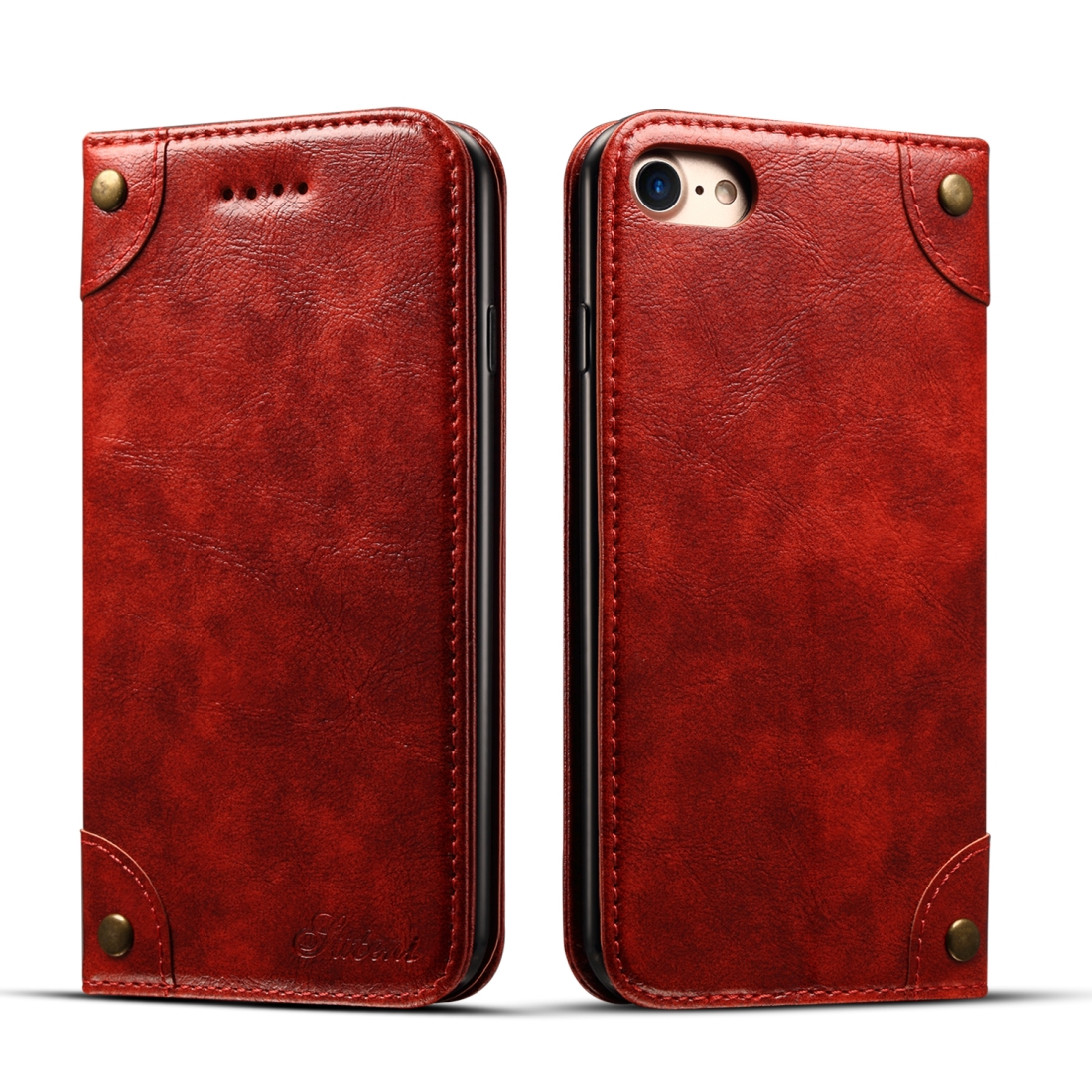 For iPhone SE 2022 / SE 2020 / 8 / 7 Baroque Simple Horizontal Flip Leather Case with Holder & Card Slots & Wallet(Red) For iPhone SE 2022 / SE 2020 / 8 / 7 Baroque Simple Horizontal Flip Leather Case with Holder & Card Slots & Wallet(Red)