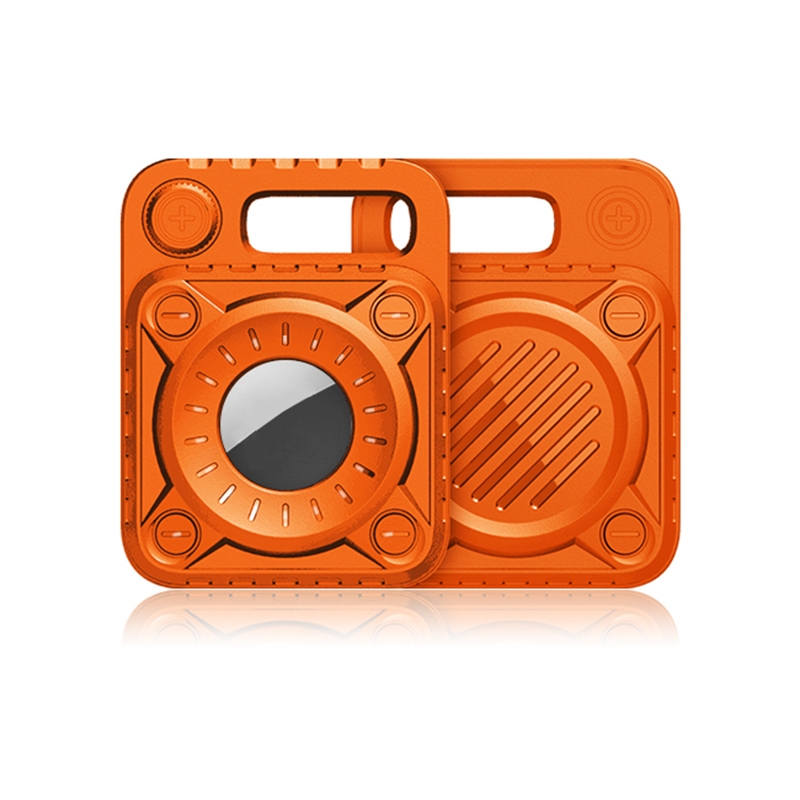 Punk Armor Anti-scratch Shockproof TPU Protective Cover Case with Keychain Hook Loop for AirTag(Orange) Punk Armor Anti-scratch Shockproof TPU Protective Cover Case with Keychain Hook Loop for AirTag(Orange)