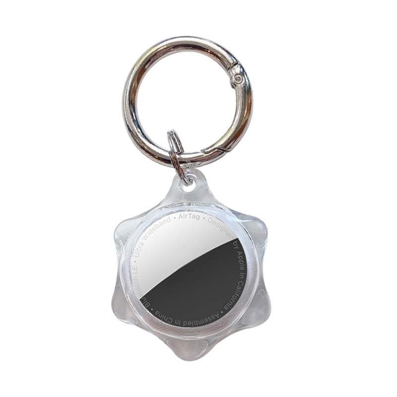 Shockproof Anti-scratch Hexagon Protective Case Cover Key Chain with Hang Loop For AirTag Shockproof Anti-scratch Hexagon Protective Case Cover Key Chain with Hang Loop For AirTag