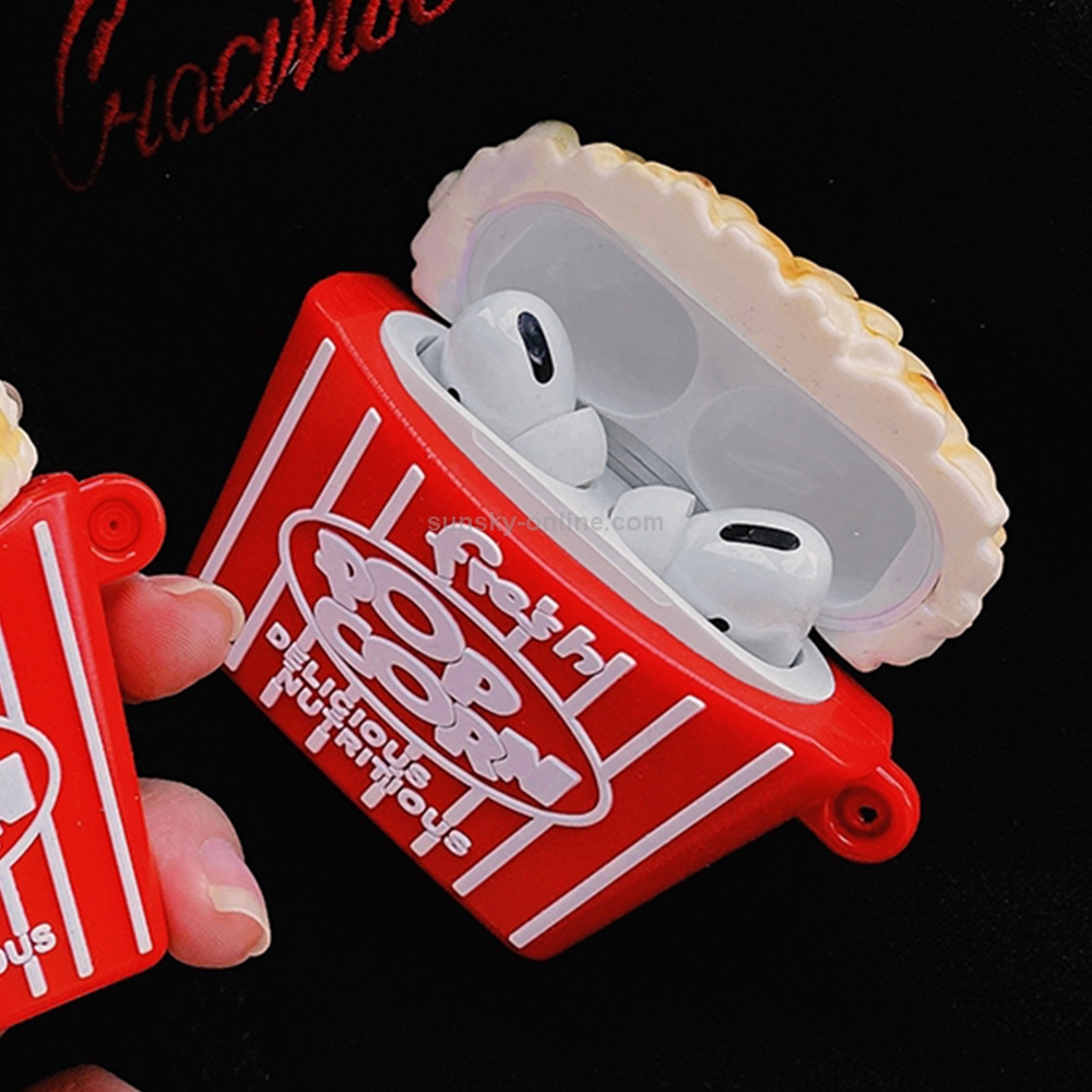 Popcorn Shape Silicone Wireless Earphone Protective Case For AirPods Pro
