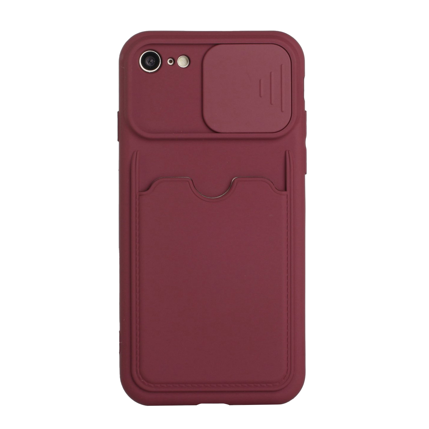 Sliding Camera Cover Design TPU Protective Case with Card Slot For iPhone 6s Plus / 6 Plus(Wine Red) Sliding Camera Cover Design TPU Protective Case with Card Slot For iPhone 6s Plus / 6 Plus(Wine Red)