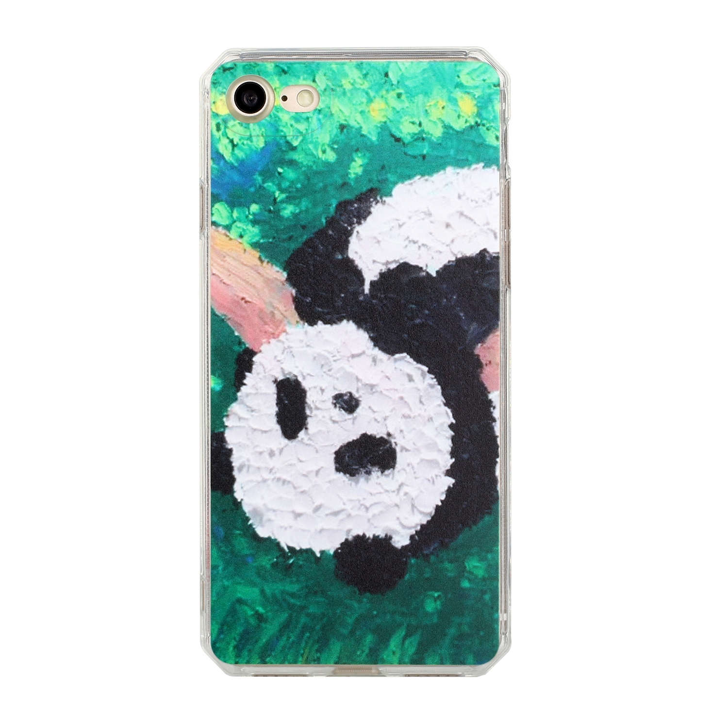 For iPhone SE 2022 / SE 2020 / 8 / 7 Oil Painting Pattern TPU Shockproof Case(Panda) For iPhone SE 2022 / SE 2020 / 8 / 7 Oil Painting Pattern TPU Shockproof Case(Panda)