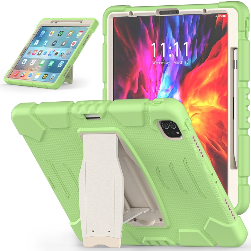 For iPad Pro 12.9 2020 3-Layer Protection Screen Frame + PC + Silicone Shockproof Combination Tablet Case with Holder(Matcha Green) For iPad Pro 12.9 2020 3-Layer Protection Screen Frame + PC + Silicone Shockproof Combination Tablet Case with Holder(Matcha Green)