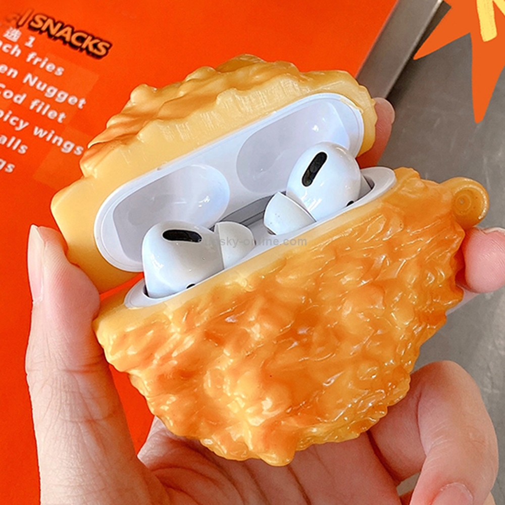 Fried Chicken Shape Silicone Protective Case For AirPods Pro Fried Chicken Shape Silicone Protective Case For AirPods Pro