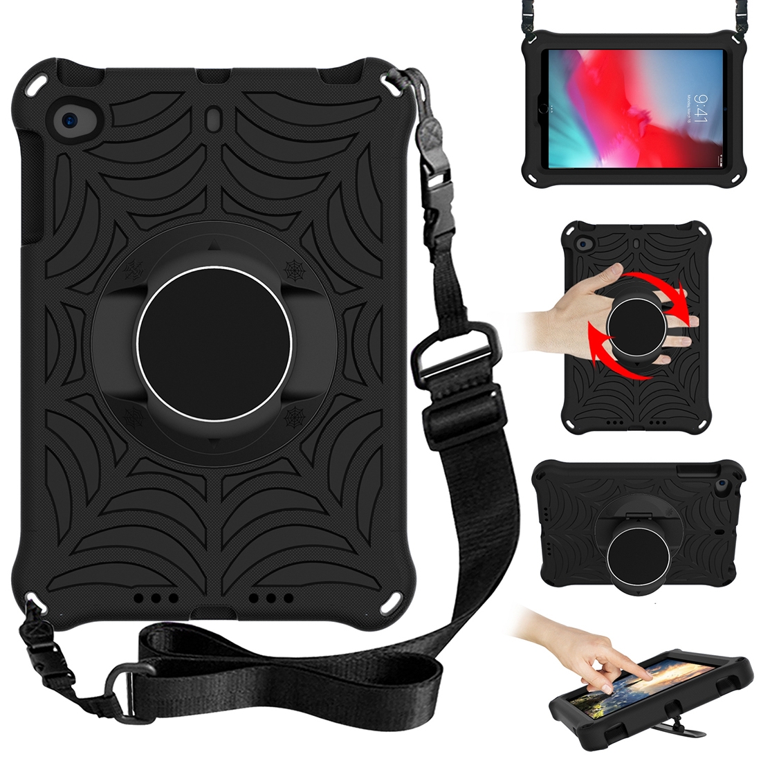 Spider King EVA Protective Case with Adjustable Shoulder Strap & Holder For iPad Mini 5 / 4 / 3 / 2 / 1(Black) Spider King EVA Protective Case with Adjustable Shoulder Strap & Holder For iPad Mini 5 / 4 / 3 / 2 / 1(Black)