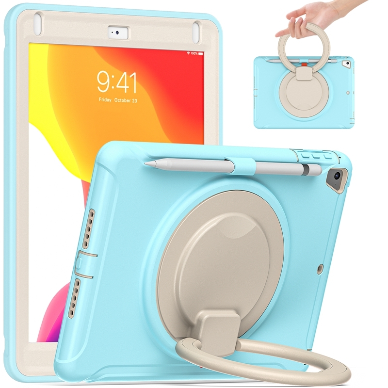 Shockproof TPU + PC Protective Case with 360 Degree Rotation Foldable Handle Grip Holder & Pen Slot For iPad 9.7 2018 / 2017 / Air 2 / Pro 9.7(Ice Crystal Blue) Shockproof TPU + PC Protective Case with 360 Degree Rotation Foldable Handle Grip Holder & Pen Slot For iPad 9.7 2018 / 2017 / Air 2 / Pro 9.7(Ice Crystal Blue)