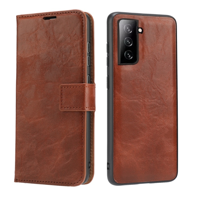 For Samsung Galaxy S21+ 5G Crazy Horse Texture Detachable Magnetic Back Cover Horizontal Flip Leather Case with Holder & Card Slots & Photo Frame & Wallet(Brown) For Samsung Galaxy S21+ 5G Crazy Horse Texture Detachable Magnetic Back Cover Horizontal Flip Leather Case with Holder & Card Slots & Photo Frame & Wallet(Brown)
