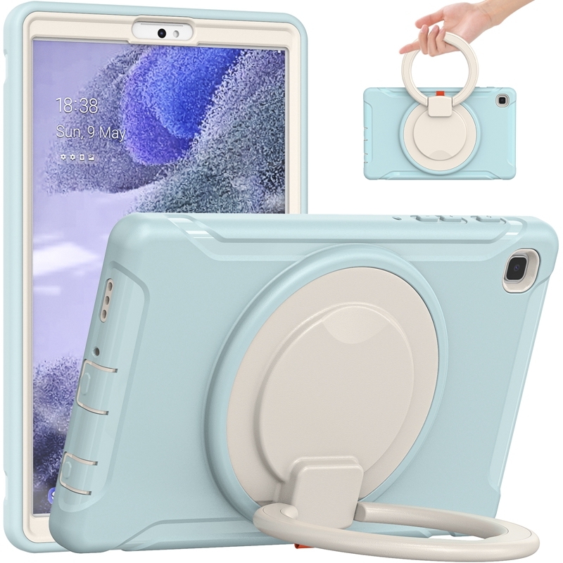 Shockproof TPU + PC Protective Case with 360 Degree Rotation Foldable Handle Grip Holder & Pen Slot For Samsung Galaxy Tab A7 Lite T220(Ice Crystal Blue) Shockproof TPU + PC Protective Case with 360 Degree Rotation Foldable Handle Grip Holder & Pen Slot For Samsung Galaxy Tab A7 Lite T220(Ice Crystal Blue)