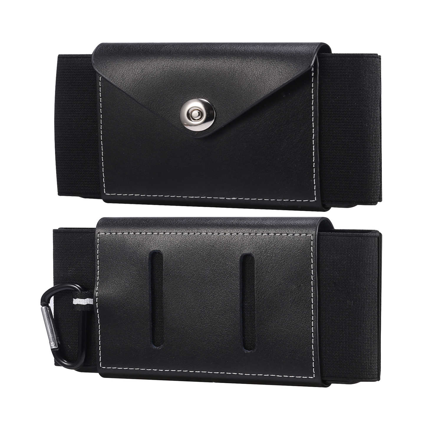 Ultra-thin Elasticity Mobile Phone Leather Case Waist Bag For 5.5-6.5 inch Phones, Size: M(Black) Ultra-thin Elasticity Mobile Phone Leather Case Waist Bag For 5.5-6.5 inch Phones, Size: M(Black)