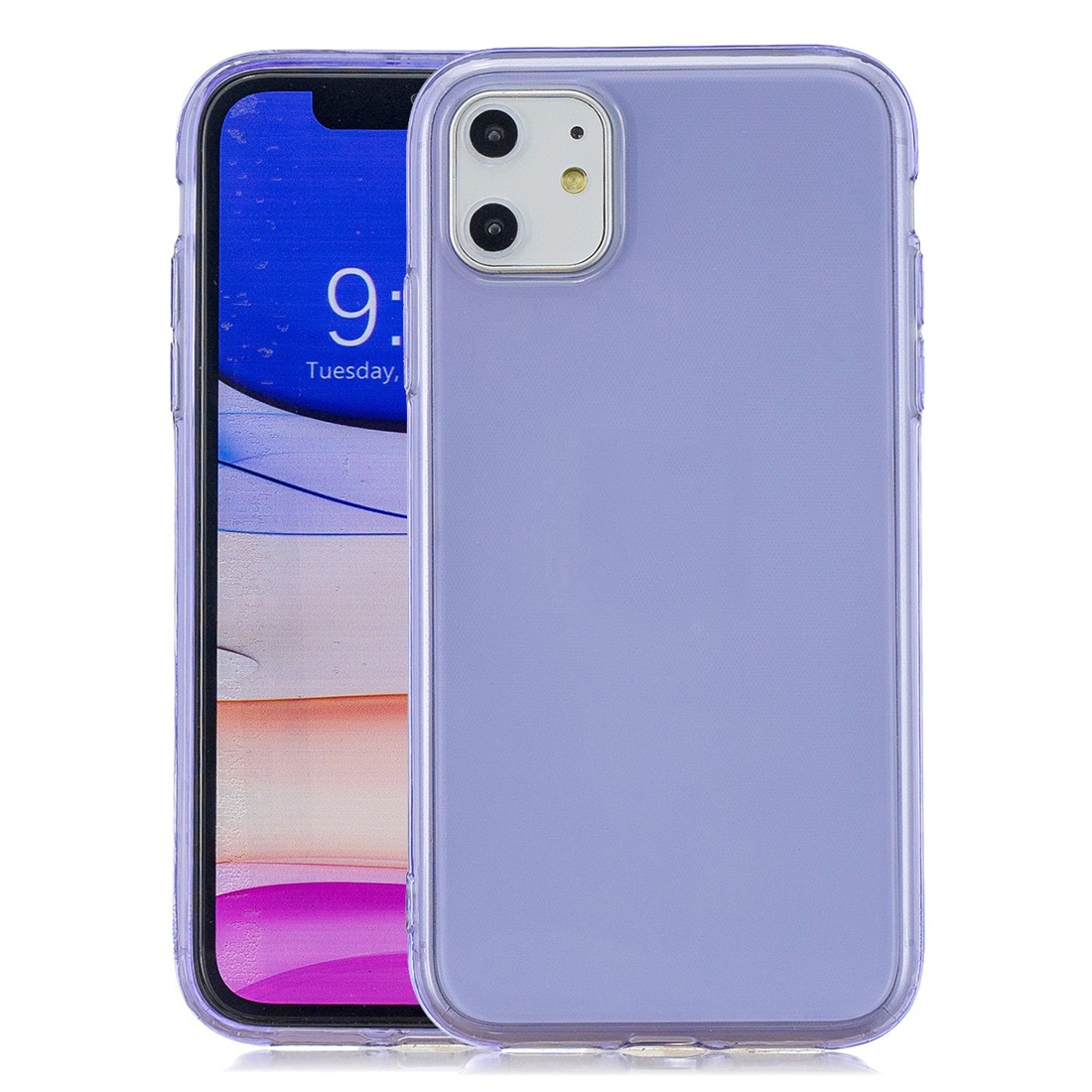 For iPhone 11 1.5mm Shockproof Transparent TPU Protective Case(Purple) For iPhone 11 1.5mm Shockproof Transparent TPU Protective Case(Purple)