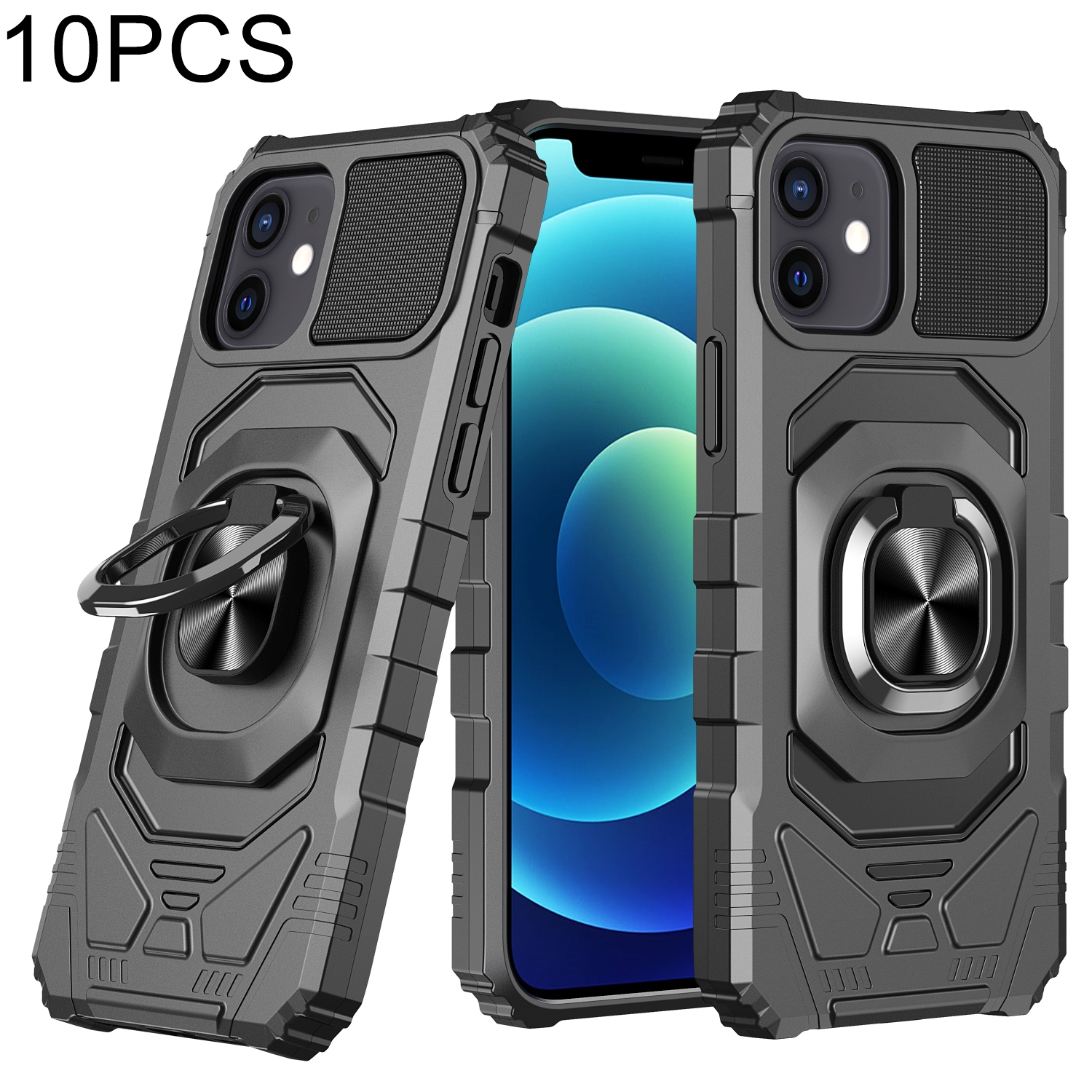 For iPhone 11 10pcs Armor Magnetic PC + TPU Shockproof Case with 360 Degree Rotation Ring Holder (Black) For iPhone 11 10pcs Armor Magnetic PC + TPU Shockproof Case with 360 Degree Rotation Ring Holder (Black)