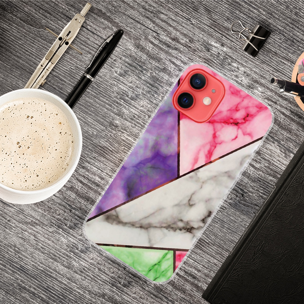 For iPhone 13 mini A Series Marble Pattern TPU Protective Case (HC-A11) For iPhone 13 mini A Series Marble Pattern TPU Protective Case (HC-A11)