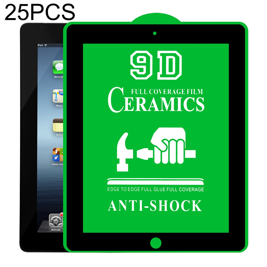 25 PCS 9D Full Screen Full Glue Ceramic Film For iPad 4 / 3 / 2 9.7 inch 25 PCS 9D Full Screen Full Glue Ceramic Film For iPad 4 / 3 / 2 9.7 inch
