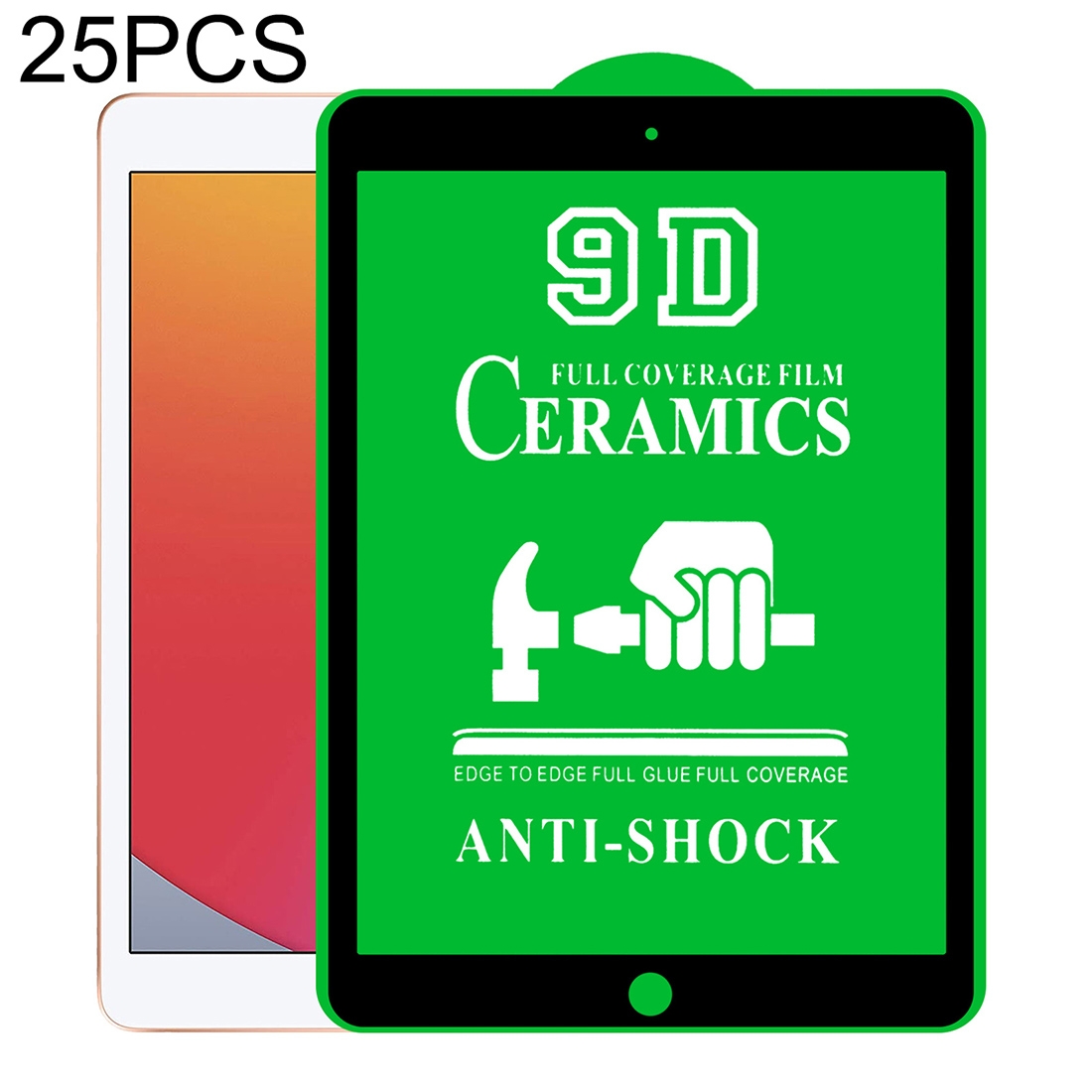 25 PCS 9D Full Screen Full Glue Ceramic Film For iPad 10.2 2021 / 2020 / 2019 25 PCS 9D Full Screen Full Glue Ceramic Film For iPad 10.2 2021 / 2020 / 2019