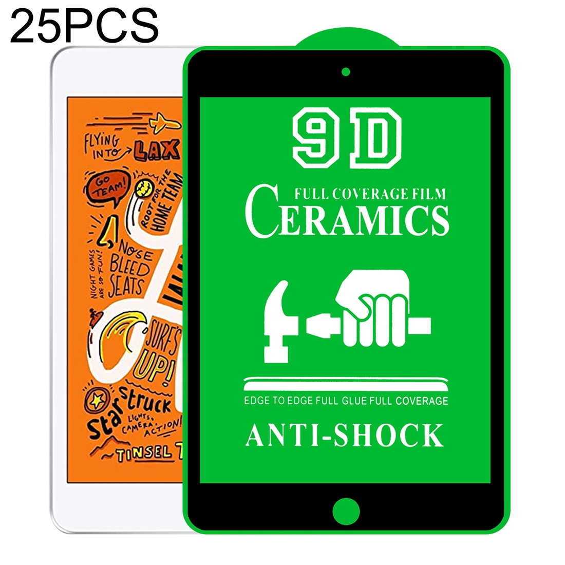 25 PCS 9D Full Screen Full Glue Ceramic Film For iPad mini 2019 / 4 25 PCS 9D Full Screen Full Glue Ceramic Film For iPad mini 2019 / 4