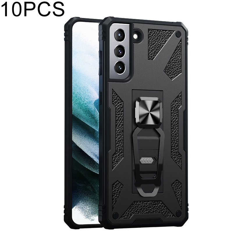 For Samsung Galaxy S21 5G 10 PCS Variety Armor TPU + PC Shockproof Magnetic Protective Case with Folding Clip Holder(Black) For Samsung Galaxy S21 5G 10 PCS Variety Armor TPU + PC Shockproof Magnetic Protective Case with Folding Clip Holder(Black)