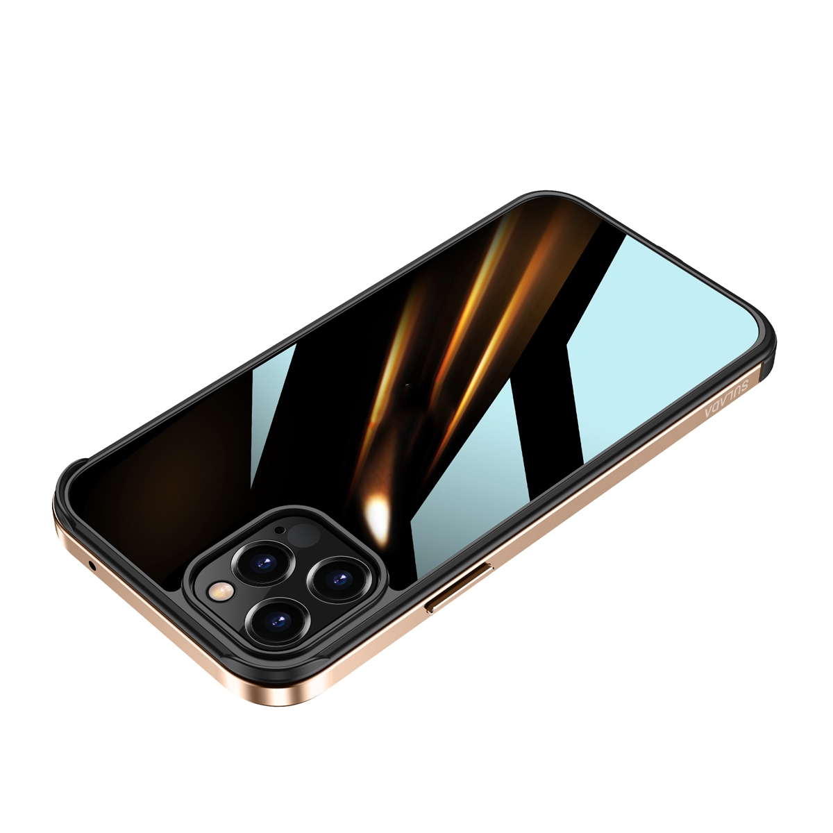 For iPhone 12 SULADA Shockproof Aviation Aluminum Metal Frame + Nano Glass + TPU Protective Case(Gold) For iPhone 12 SULADA Shockproof Aviation Aluminum Metal Frame + Nano Glass + TPU Protective Case(Gold)