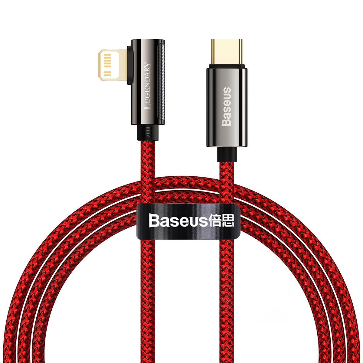 Baseus CACS000209 Legend Series PD 20W USB-C / Type-C to 8 Pin Elbow Fast Charging Data Cable, Cable Length:1m(Red) Baseus CACS000209 Legend Series PD 20W USB-C / Type-C to 8 Pin Elbow Fast Charging Data Cable, Cable Length:1m(Red)