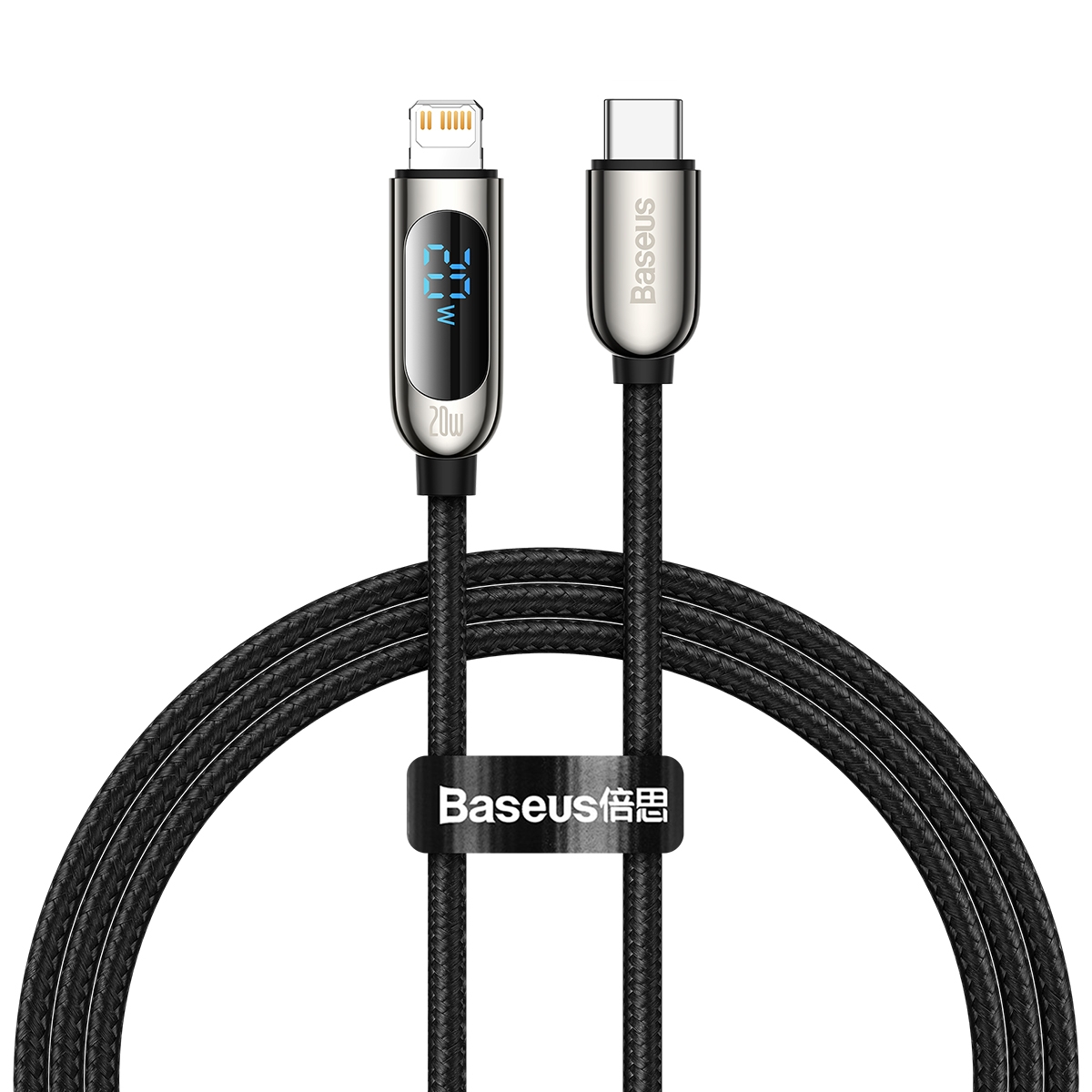 Baseus CATLSK-01 20W USB-C / Type-C to 8 Pin Display Fast Charging Data Cable, Cable Length: 1m(Black) Baseus CATLSK-01 20W USB-C / Type-C to 8 Pin Display Fast Charging Data Cable, Cable Length: 1m(Black)