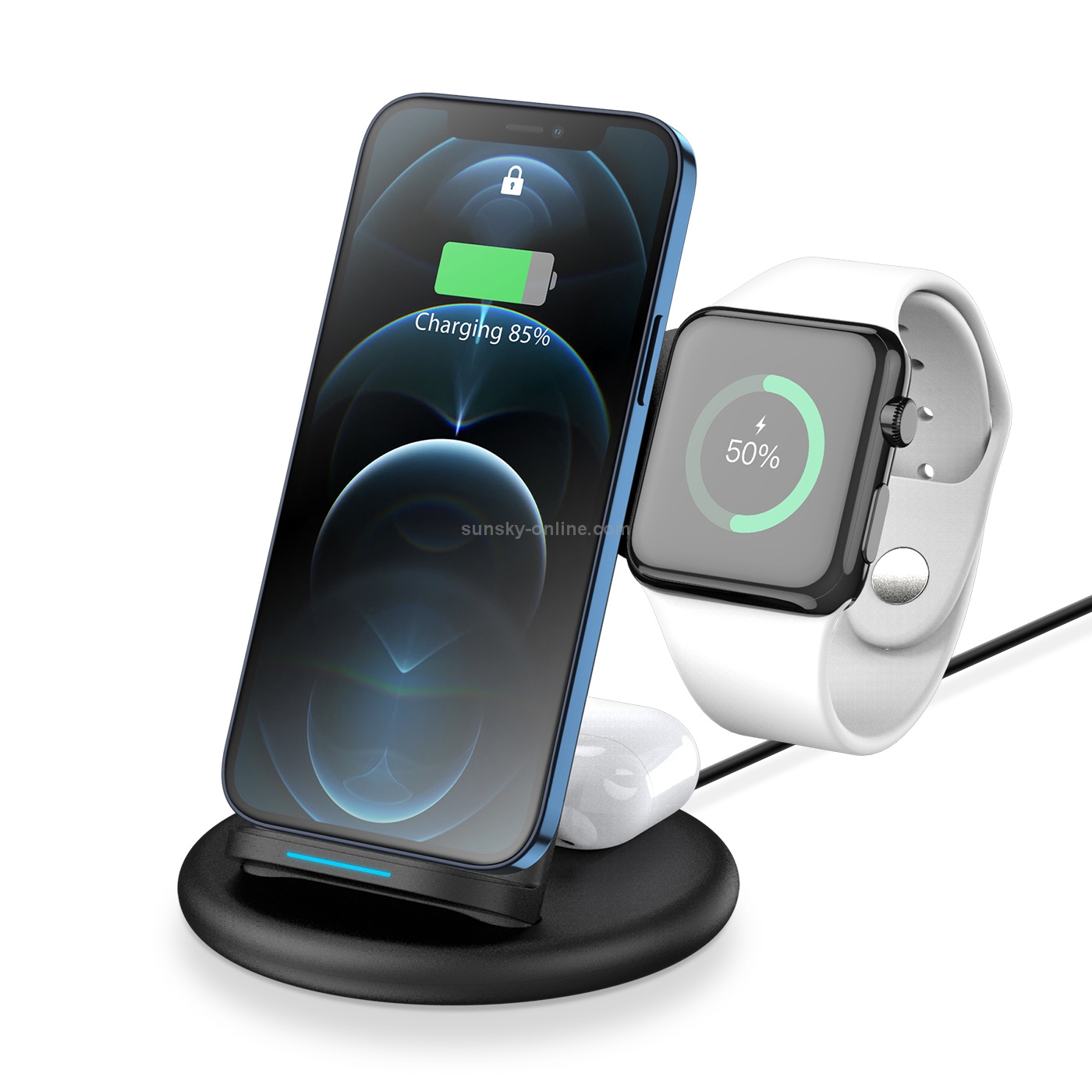 DUX DUCIS C7 3 In 1 Multi-function Removable Smart Wireless Charging Stand for iPhone / Apple Watch / AirPods(Black) DUX DUCIS C7 3 In 1 Multi-function Removable Smart Wireless Charging Stand for iPhone / Apple Watch / AirPods(Black)