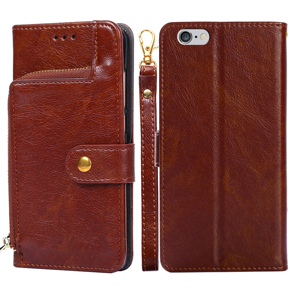 Zipper Bag PU + TPU Horizontal Flip Leather Case with Holder & Card Slot & Wallet & Lanyard For iPhone 6 / 6S(Brown) Zipper Bag PU + TPU Horizontal Flip Leather Case with Holder & Card Slot & Wallet & Lanyard For iPhone 6 / 6S(Brown)