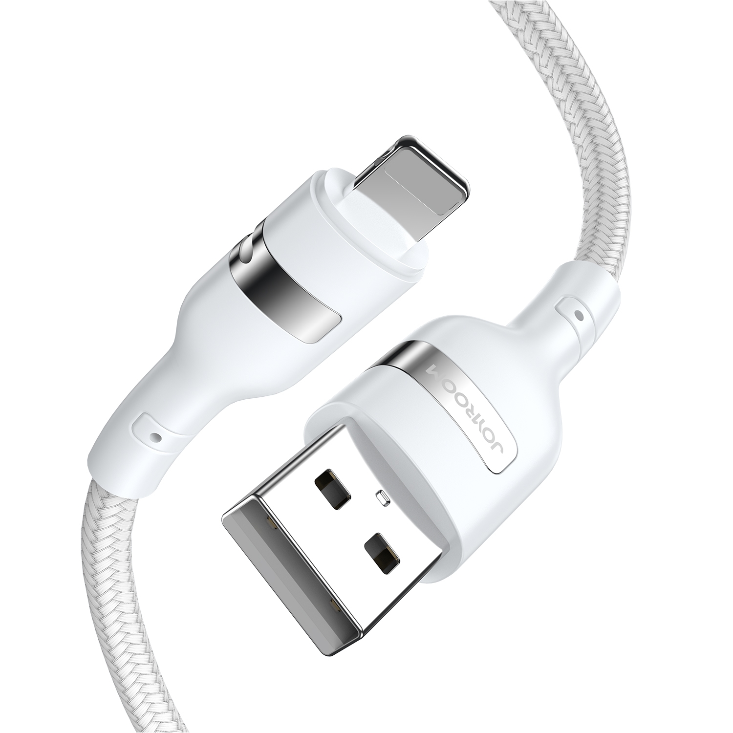 JOYROOM S-1230N7 2.4A Starlight Series USB to 8 Pin Nylon Braid Data Cable for iPhone, iPad, Length: 1.2m(White) JOYROOM S-1230N7 2.4A Starlight Series USB to 8 Pin Nylon Braid Data Cable for iPhone, iPad, Length: 1.2m(White)