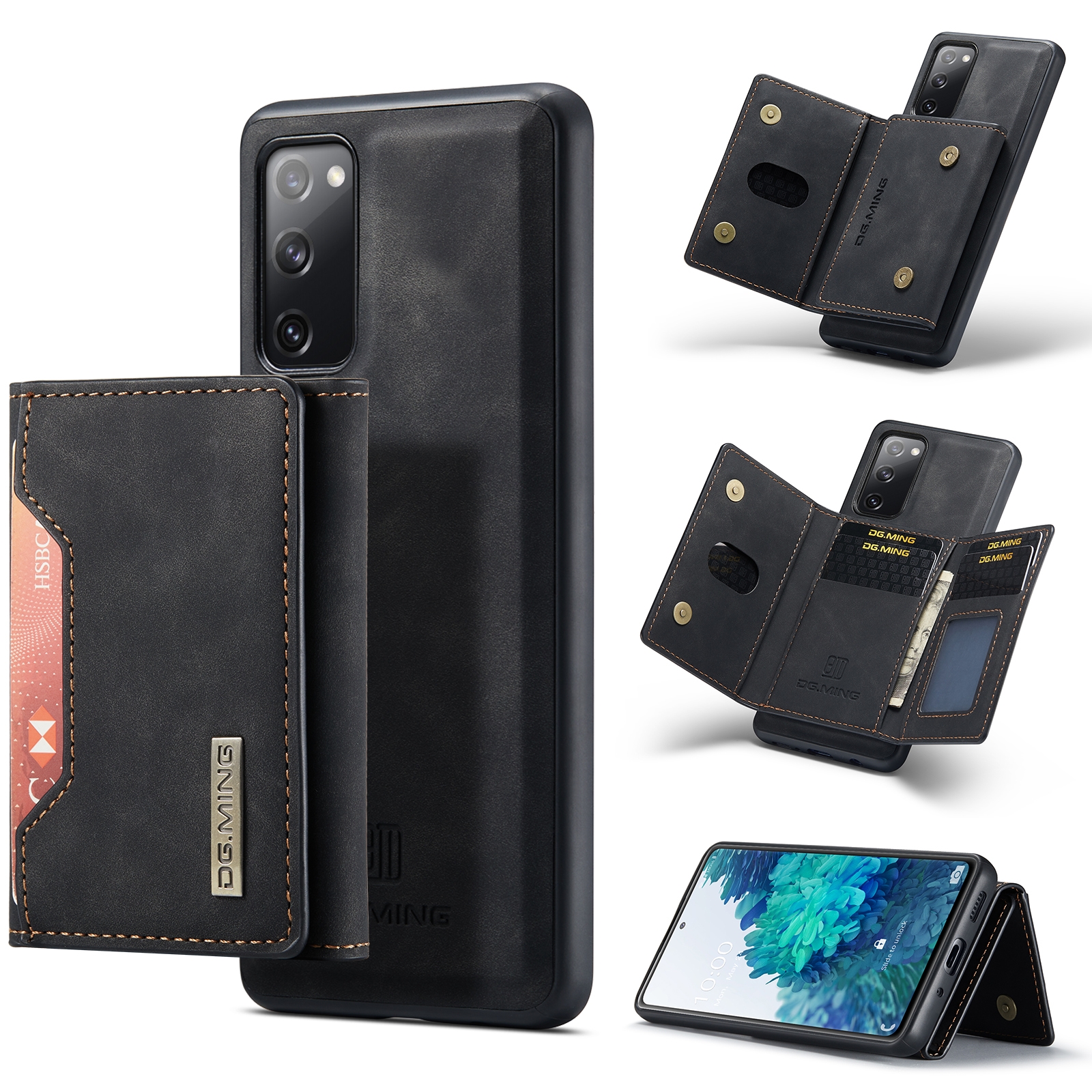 For Samsung Galaxy S20 FE DG.MING M2 Series 3-Fold Multi Card Bag Back Cover Shockproof Case with Wallet & Holder Function(Black) For Samsung Galaxy S20 FE DG.MING M2 Series 3-Fold Multi Card Bag Back Cover Shockproof Case with Wallet & Holder Function(Black)
