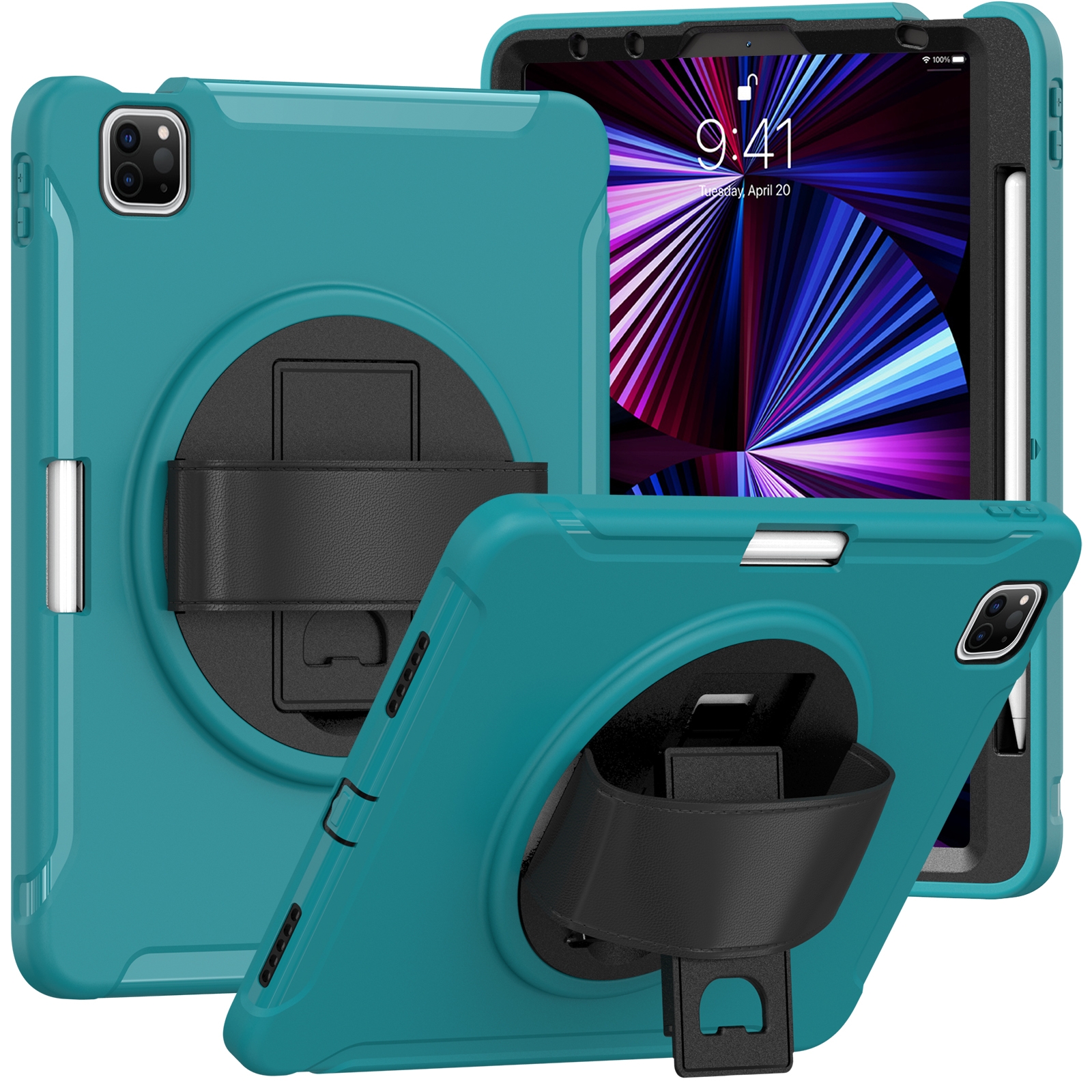 360 Rotation PC + TPU ablet Case with Holder & Strap For iPad Air 2020 / 2022 10.9 / Pro 11 2022 / 2021 / 2020 / 2018(Blue) 360 Rotation PC + TPU ablet Case with Holder & Strap For iPad Air 2020 / 2022 10.9 / Pro 11 2022 / 2021 / 2020 / 2018(Blue)
