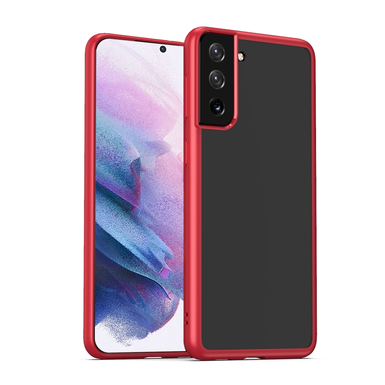For Samsung Galaxy S21+ 5G Clear Acrylic + TPU Four-corner All-inclusive Shockproof Case(Red) For Samsung Galaxy S21+ 5G Clear Acrylic + TPU Four-corner All-inclusive Shockproof Case(Red)