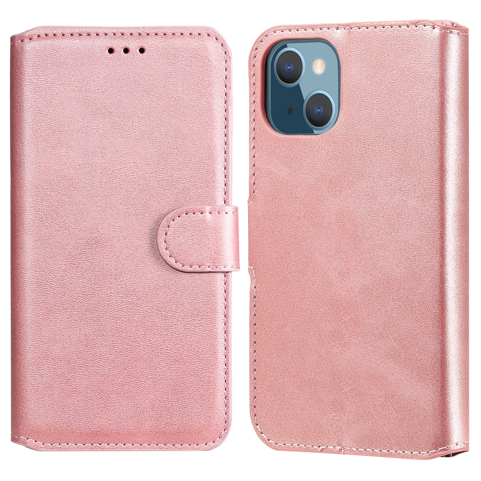 For iPhone 13 mini Classic Calf Texture PU + TPU Horizontal Flip Leather Case with Holder & Card Slots & Wallet (Rose Gold) For iPhone 13 mini Classic Calf Texture PU + TPU Horizontal Flip Leather Case with Holder & Card Slots & Wallet (Rose Gold)