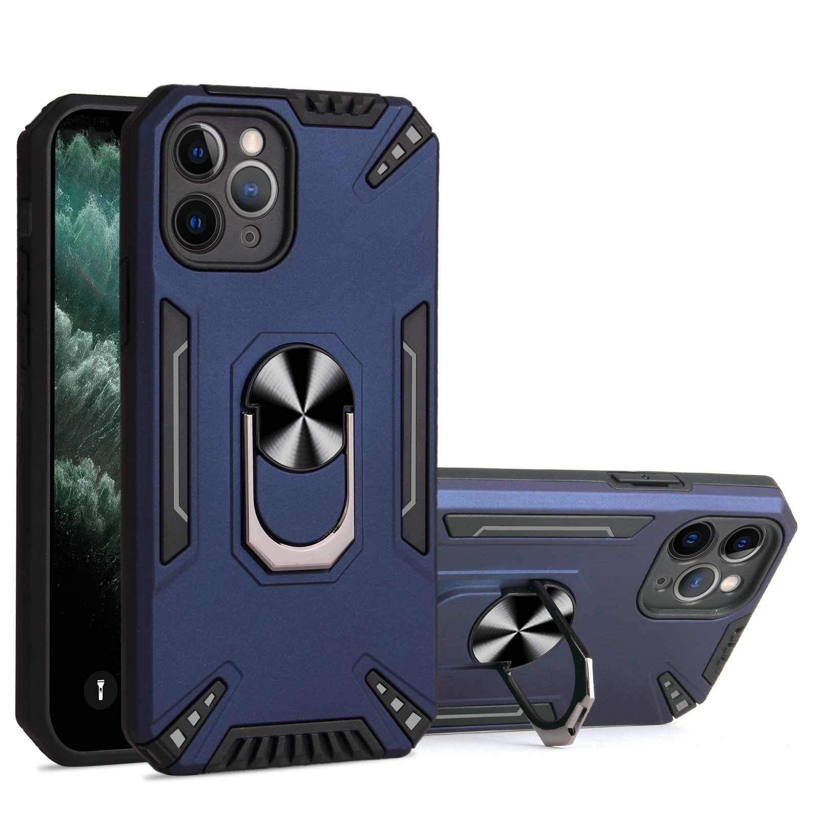 PC + TPU Protective Case with 360 Degrees Rotatable Ring Holder For iPhone 11 Pro(Royal Blue) PC + TPU Protective Case with 360 Degrees Rotatable Ring Holder For iPhone 11 Pro(Royal Blue)