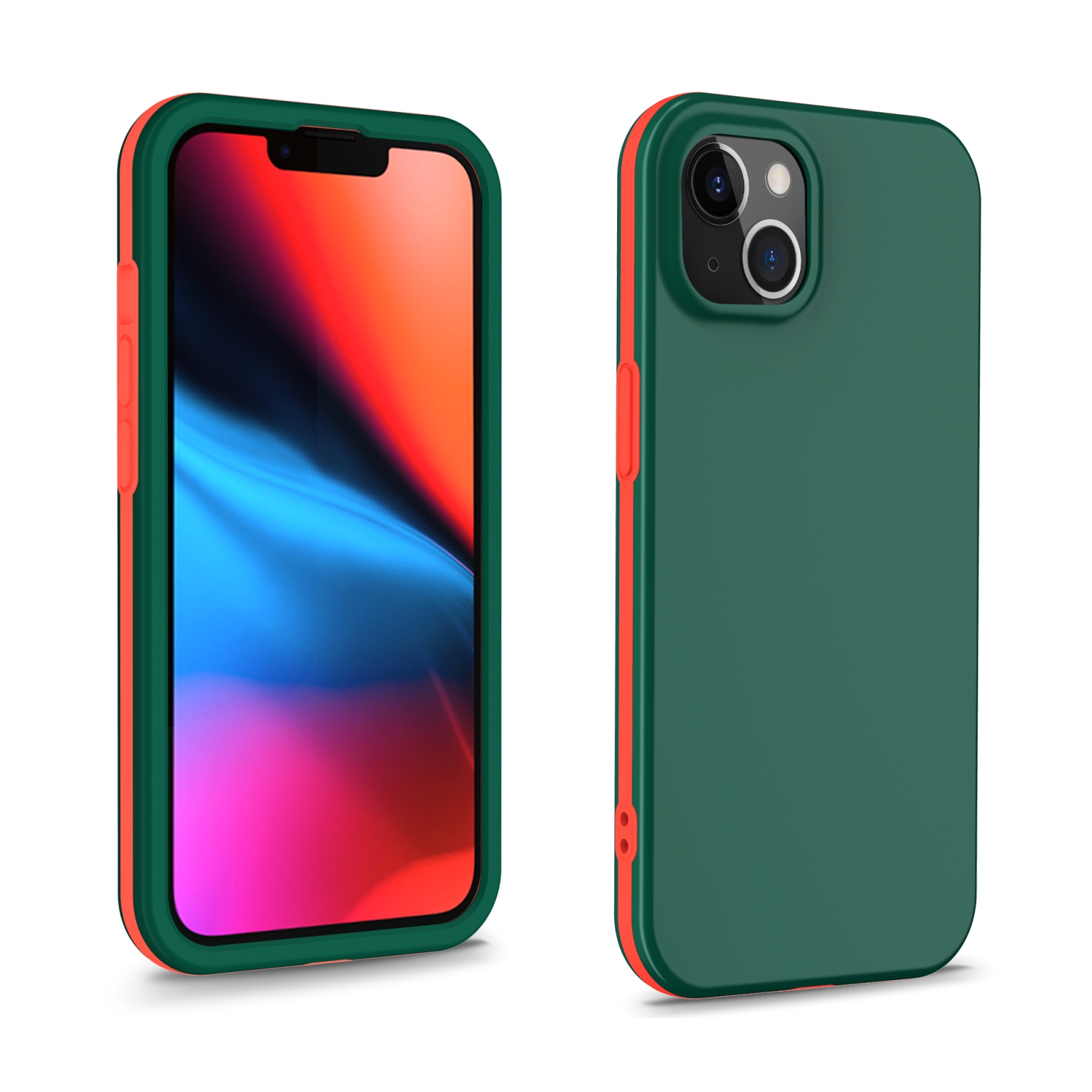 For iPhone 13 mini Dual-color 360 Degrees Full Coverage Protective PC + TPU Shockproof Case (Dark Green) For iPhone 13 mini Dual-color 360 Degrees Full Coverage Protective PC + TPU Shockproof Case (Dark Green)