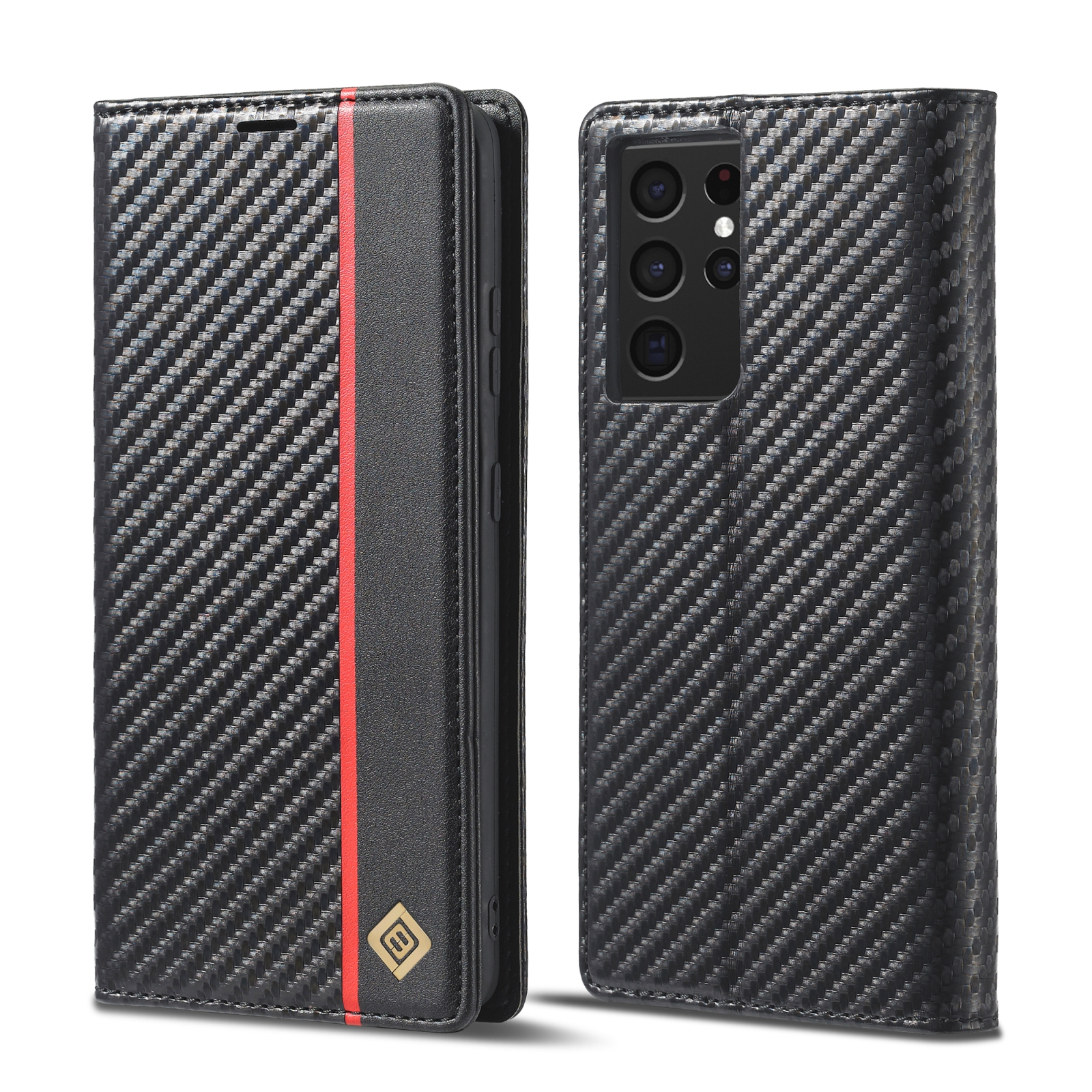 LC.IMEEKE Carbon Fiber PU + TPU Horizontal Flip Leather Case with Holder & Card Slot & Wallet For Samsung Galaxy S21 Ultra 5G(Vertical Black) LC.IMEEKE Carbon Fiber PU + TPU Horizontal Flip Leather Case with Holder & Card Slot & Wallet For Samsung Galaxy S21 Ultra 5G(Vertical Black)