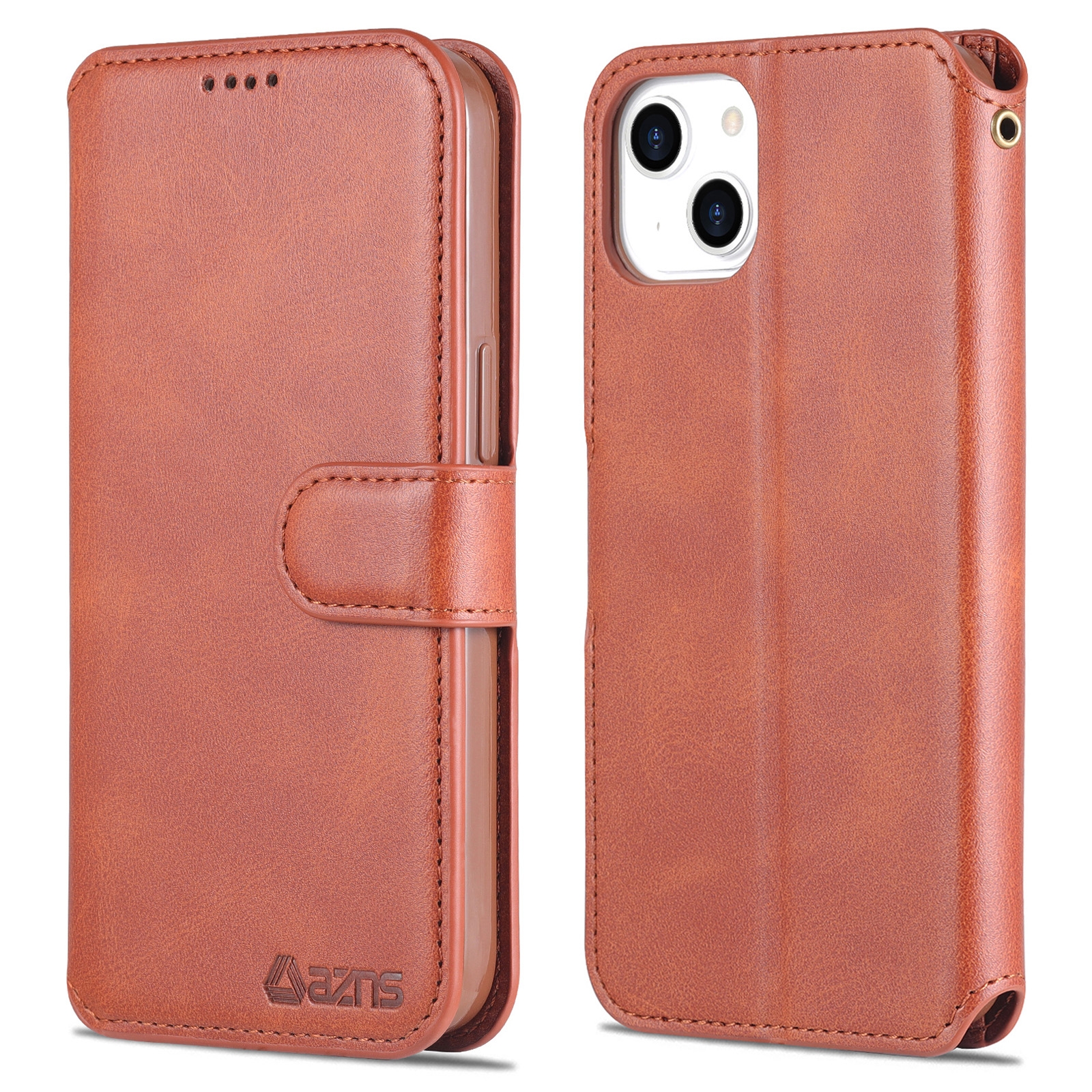 For iPhone 13 mini AZNS Calf Texture Horizontal Flip Leather Case with Holder & Card Slots & Wallet & Photo Frame (Brown) For iPhone 13 mini AZNS Calf Texture Horizontal Flip Leather Case with Holder & Card Slots & Wallet & Photo Frame (Brown)